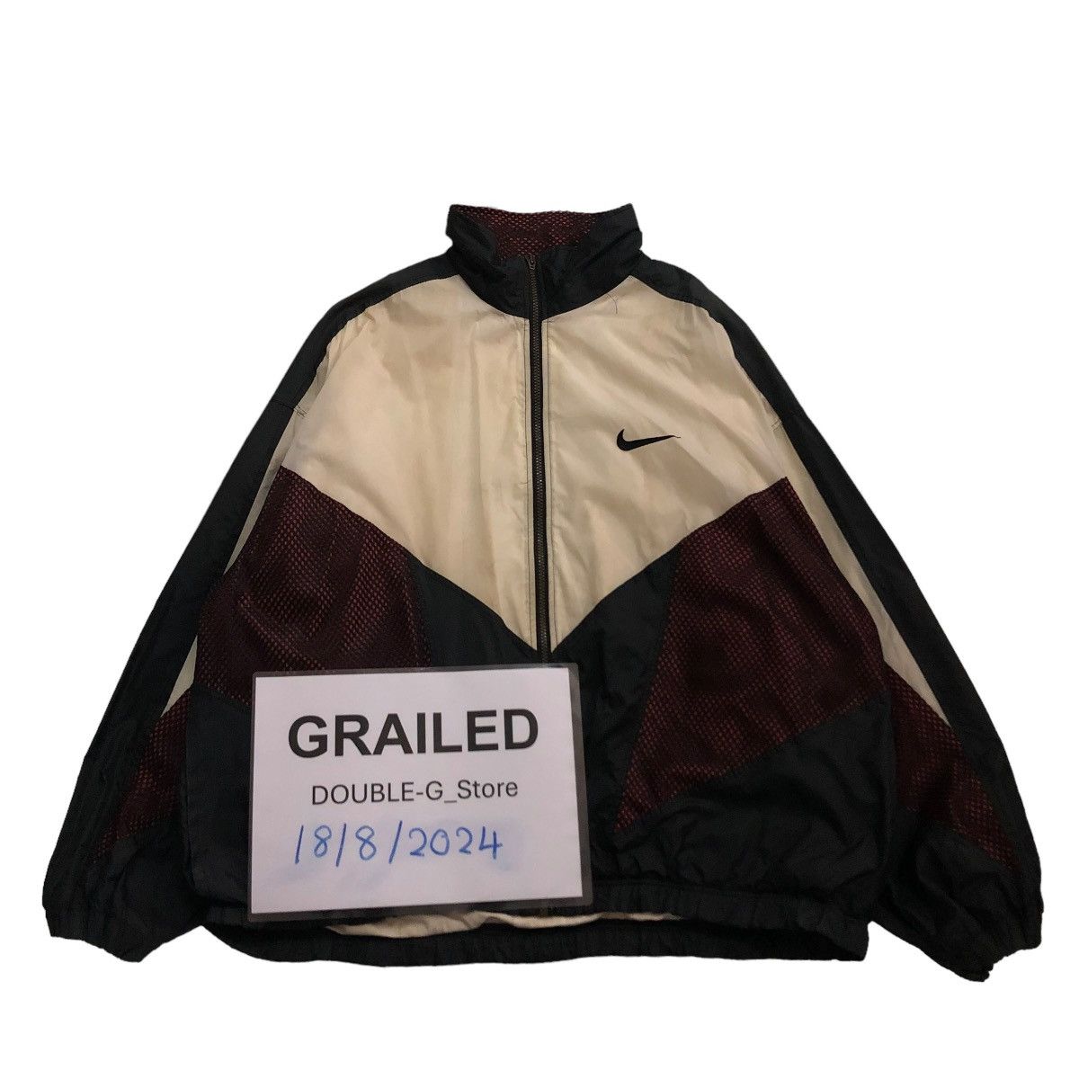 Nike 📌VINTAGE NIKE WINDBREAKER DOUBLE LAYER BIG SWOOSH Size US L / EU 52-54 / 3 - 1 Thumbnail