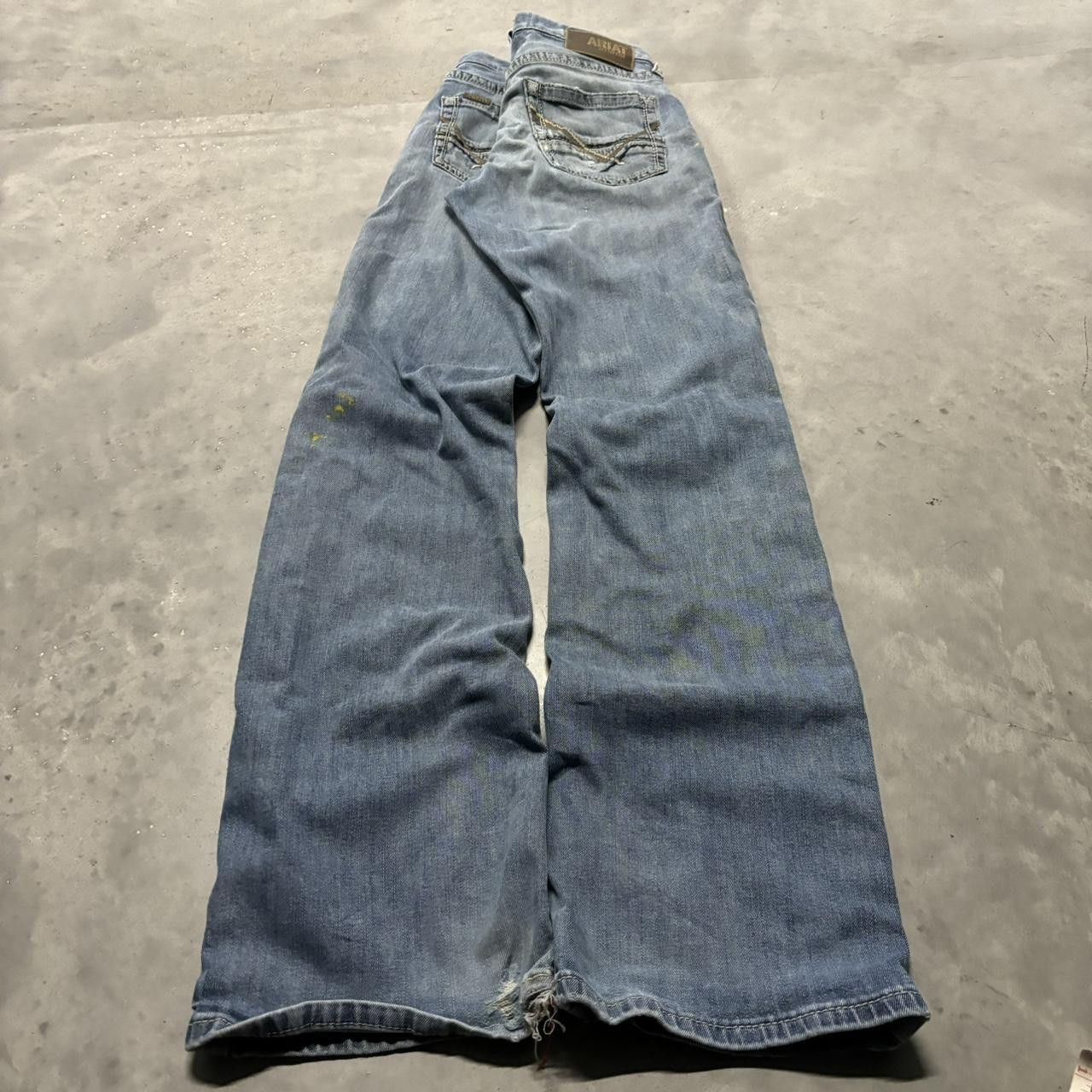 Japanese Brand × Vintage Crazy Vintage Y2K/2000s Grunge Faded Medium Wash Bootcut Denim Jeans! Size US 30 / EU 46 - 4 Thumbnail