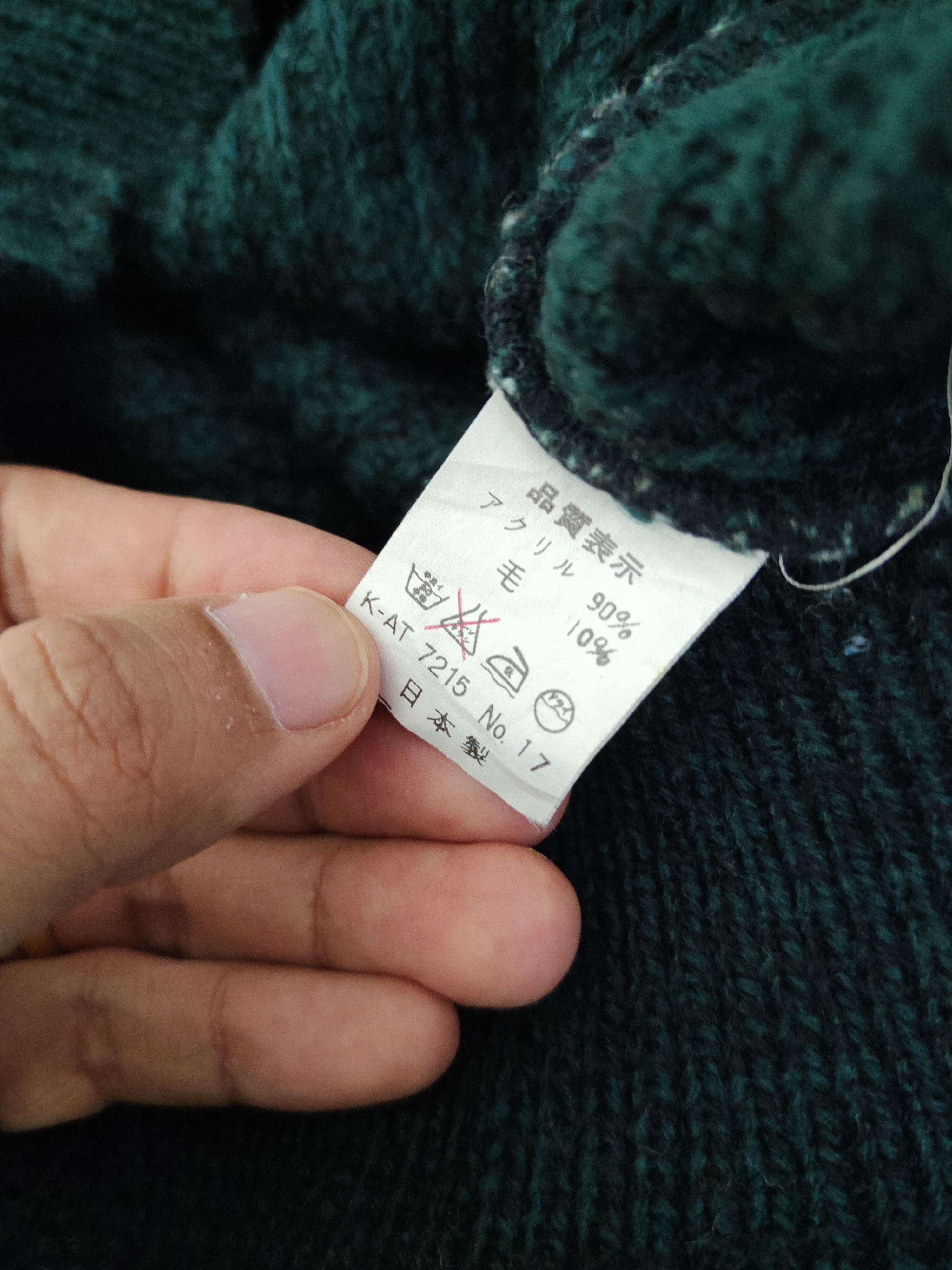 Vintage Spazio News Green Knitwear Sweatshirts #W2145 Size US M / EU 48-50 / 2 - 10 Thumbnail