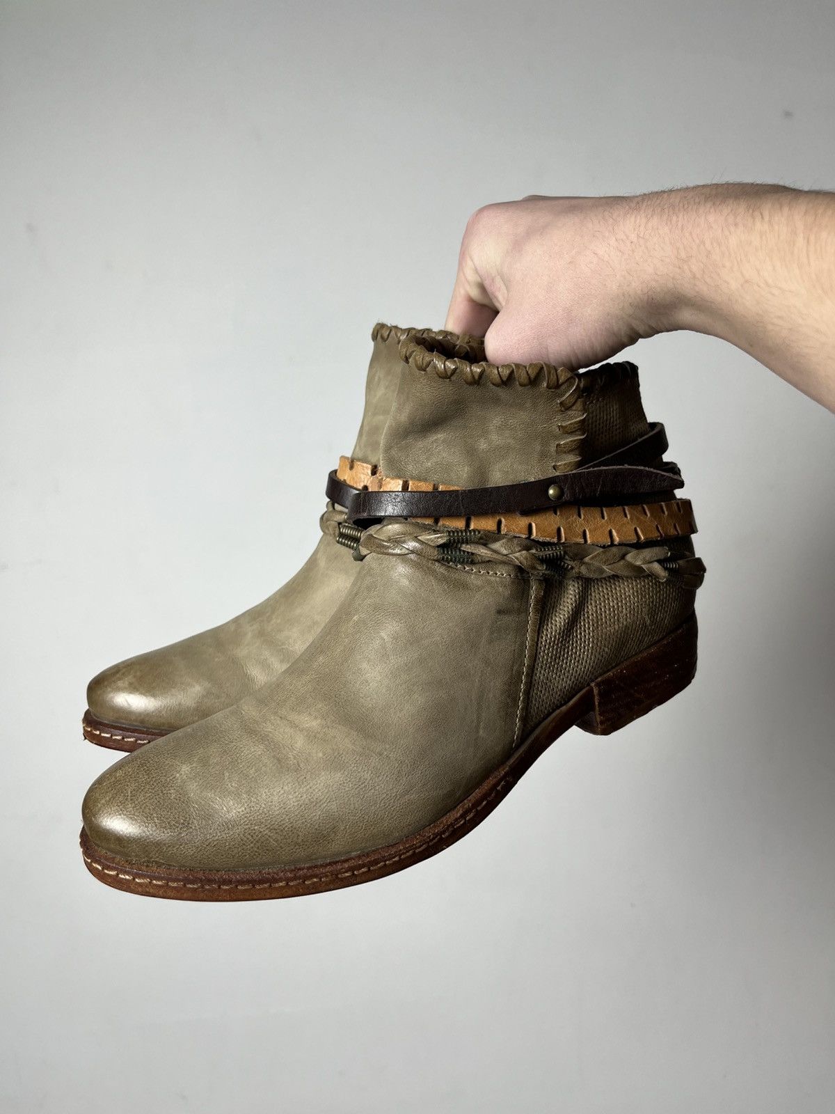 A.S.98 🔥A.S.98 Airsteps Ankle Straps Leather Vintage Western Boots Size US 9 / IT 39 - 1 Thumbnail