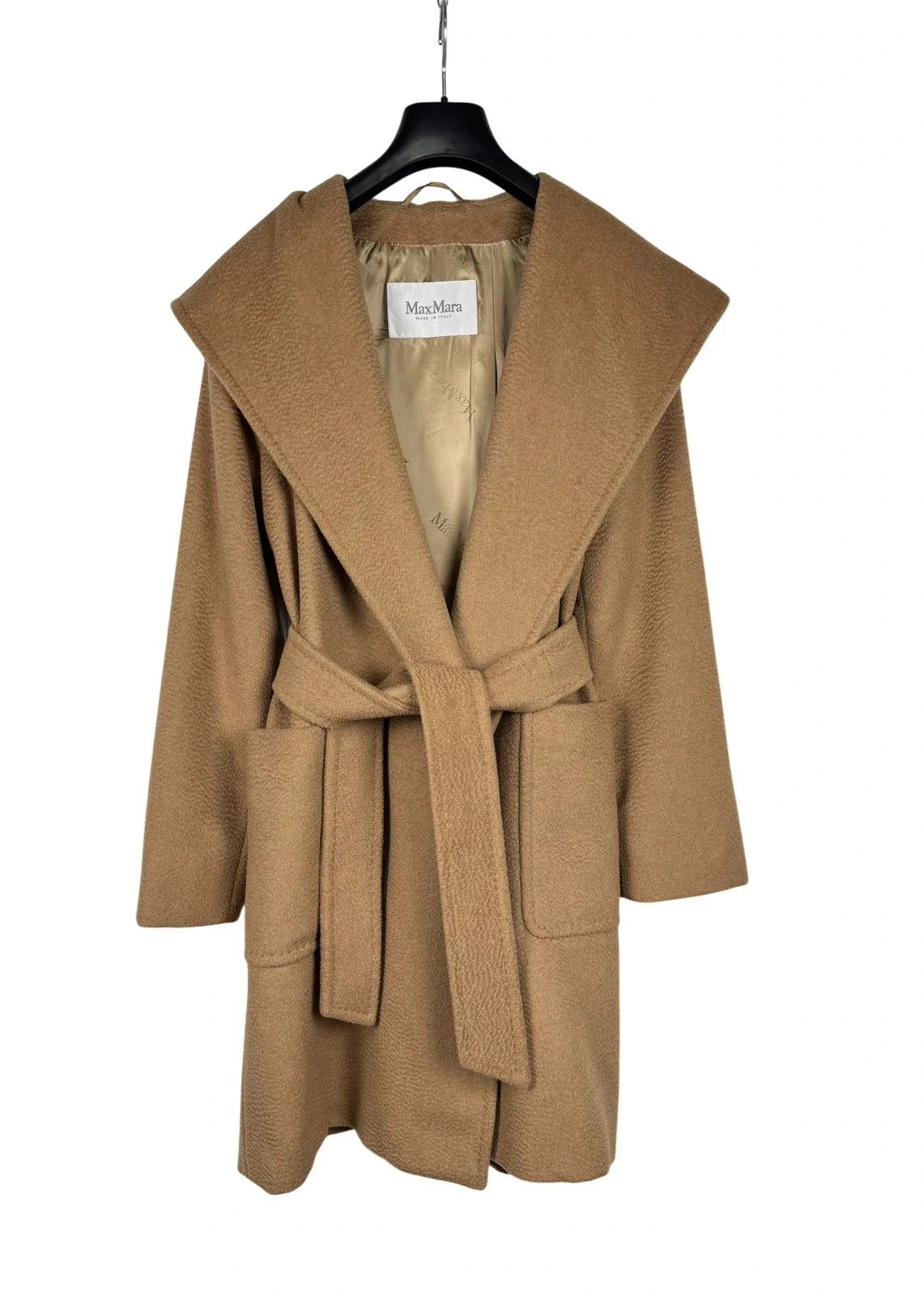 Max Mara Max Mara Coat Rialto Belted Hooded Camel Size S / US 4 / IT 40 - 12 Thumbnail
