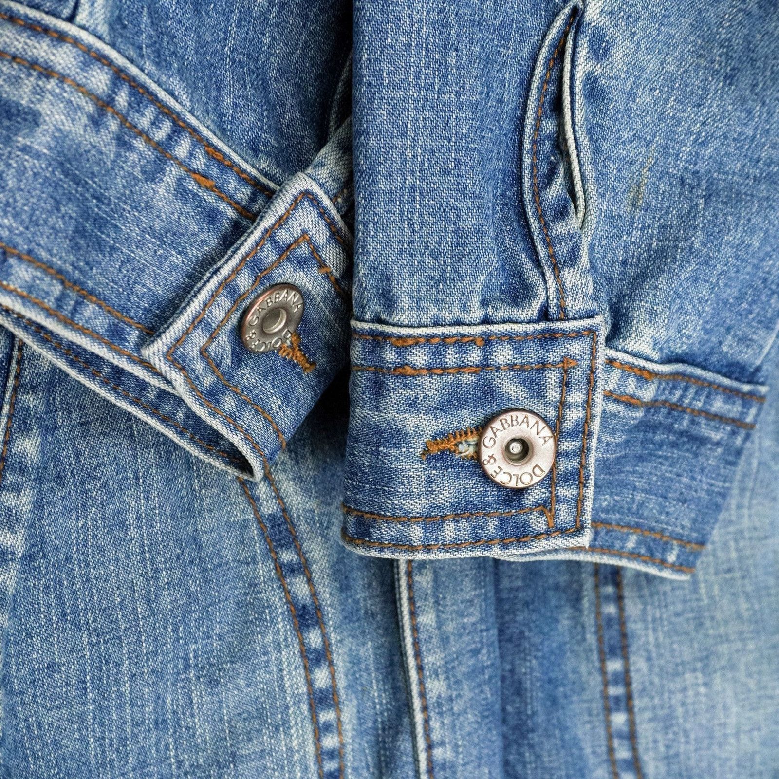 Dolce Gabbana SS2005 DG Logo Light Blue Denim Bomber Jacket