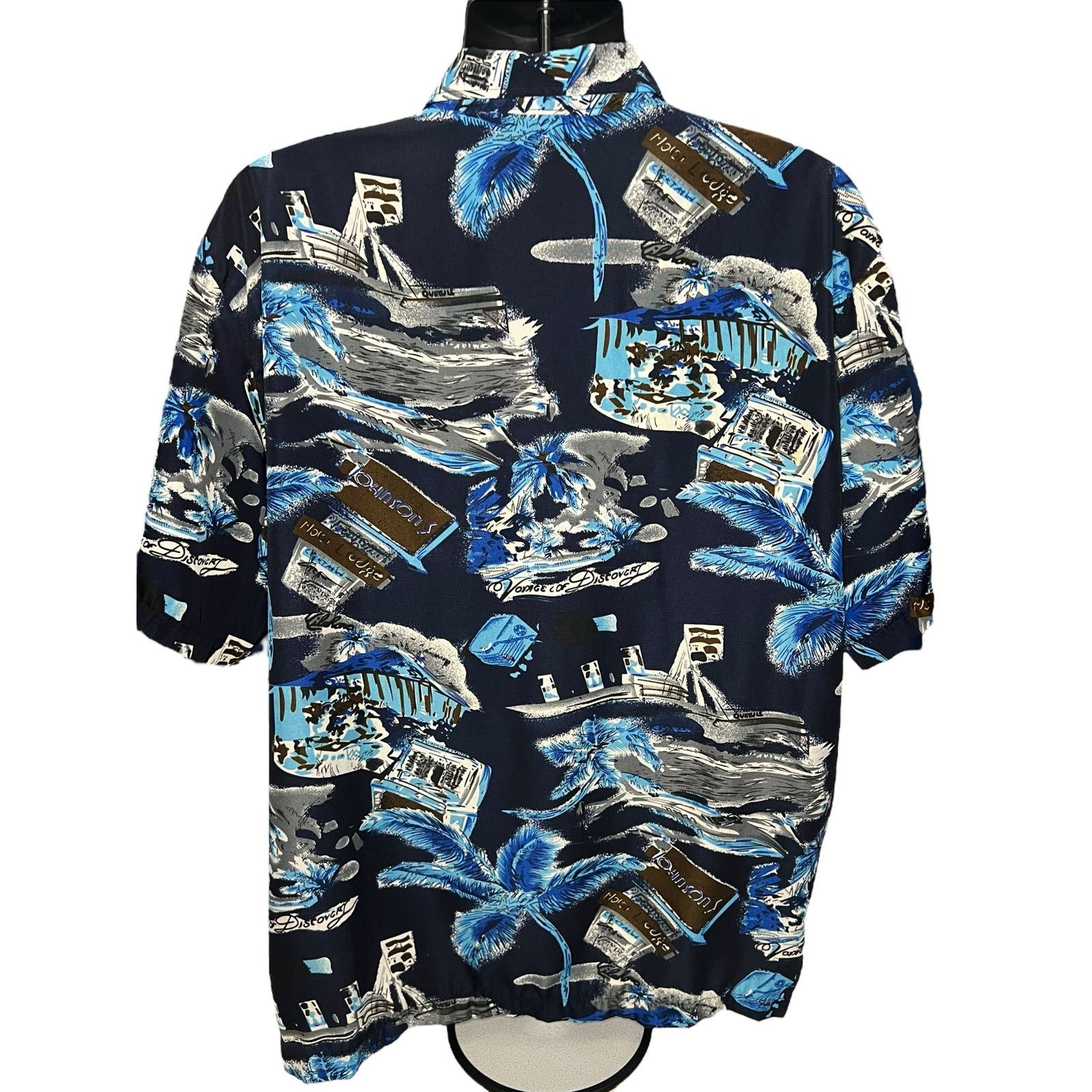Other HanTon Men’s Hawaiian Shirt 2XL Blue Palm Tree Island Aloha Size US XXL / EU 58 / 5 - 3 Thumbnail