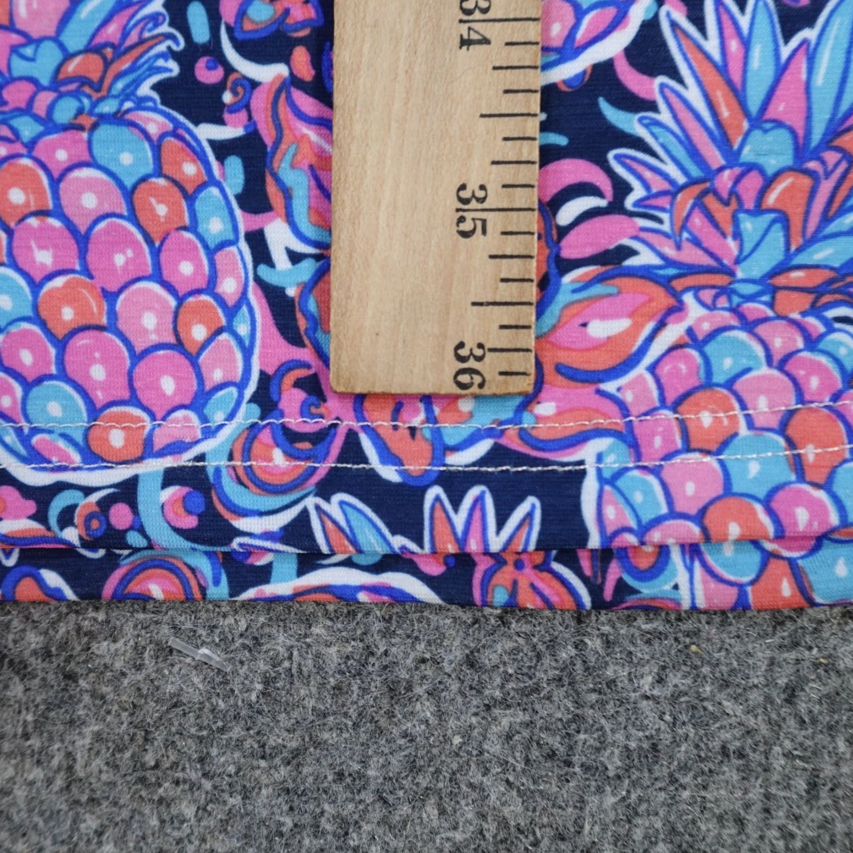 Vintage Simply Southern Dress Midi A-Line Sleeveless Blue Pineapples XS? Size M / US 6-8 / IT 42-44 - 5 Thumbnail
