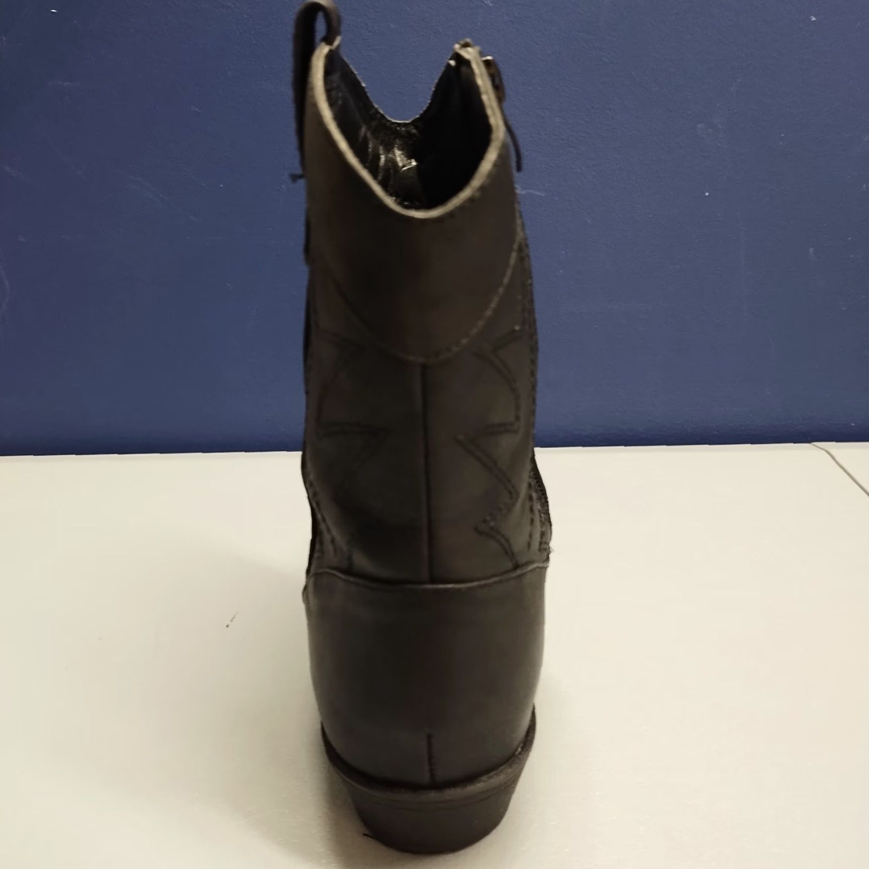 Vintage PEPPEP Western Ankle Boots Womens Size 8 Black Pointed Toe Side Zipper Block Heel - Womens - Size 8 - Black - Western - Casual - Fall Winter Size US 8 / IT 38 - 4 Thumbnail