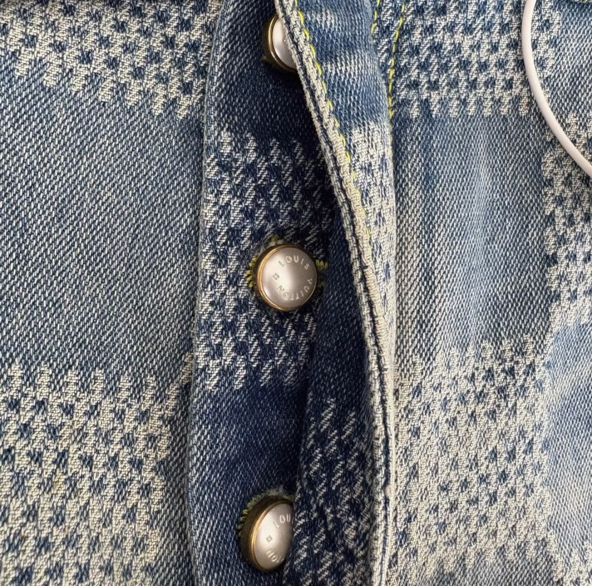 Louis Vuitton Louis Vuitton 33 Damier Flared Washed Denim Jenas Size US 33 - 3 Thumbnail