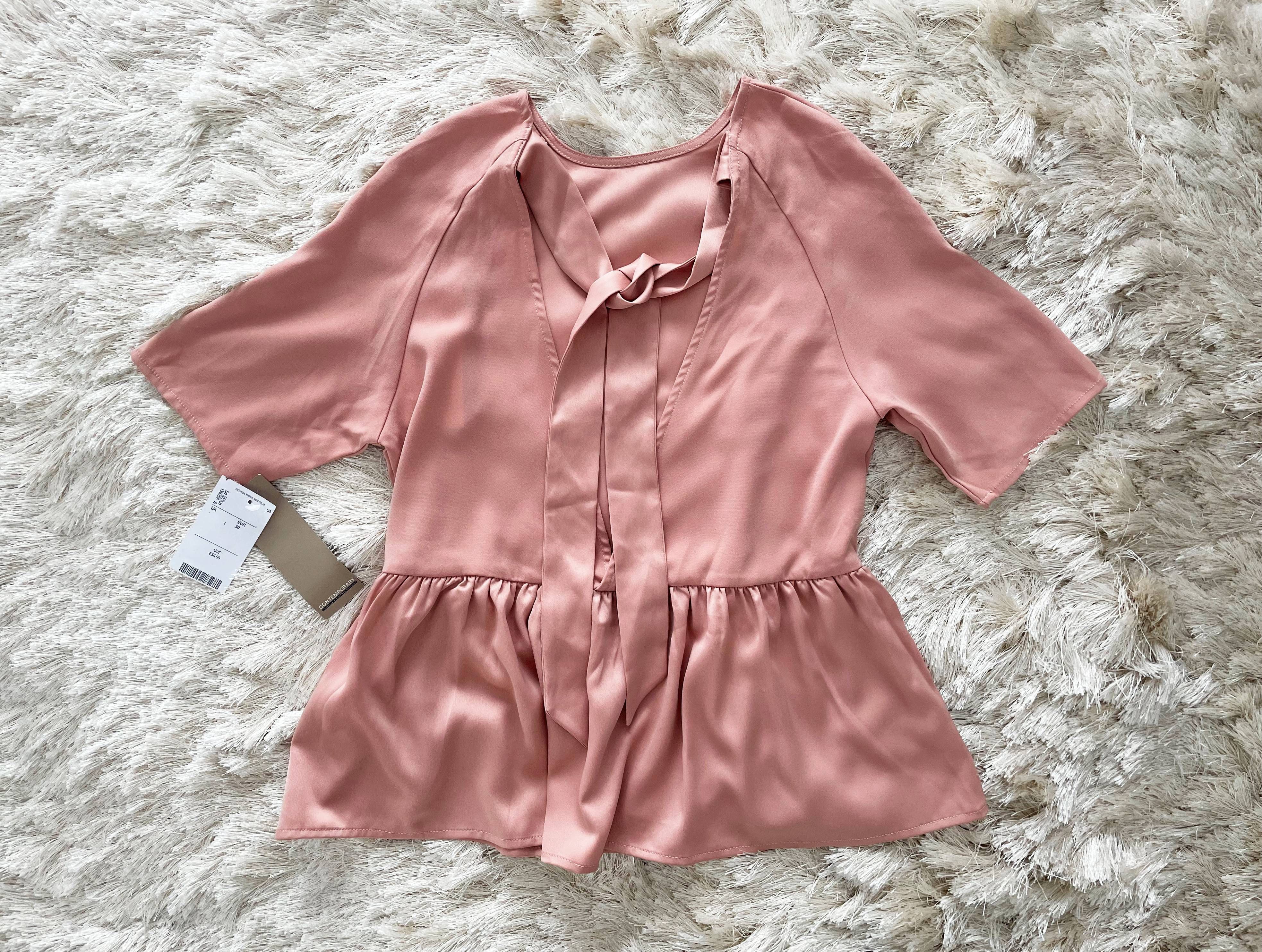 Other Aware by Vero Moda basque blouse XS pink Size XS / US 0-2 / IT 36-38 - 4 Thumbnail