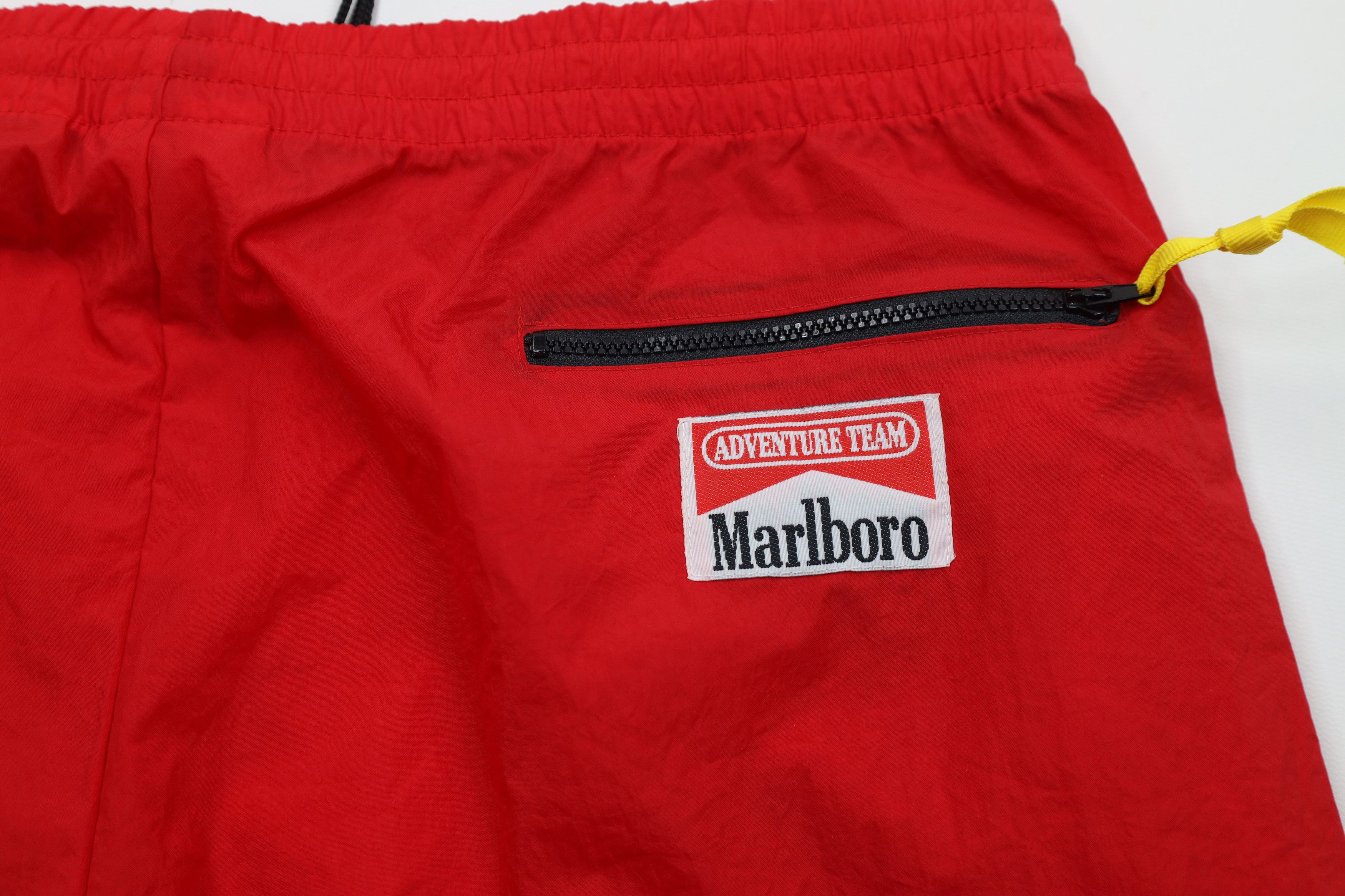 Marlboro Vintage 90s Marlboro Packable Windbreaker Joggers Pants Red Size US 38 / EU 54 - 15 Thumbnail