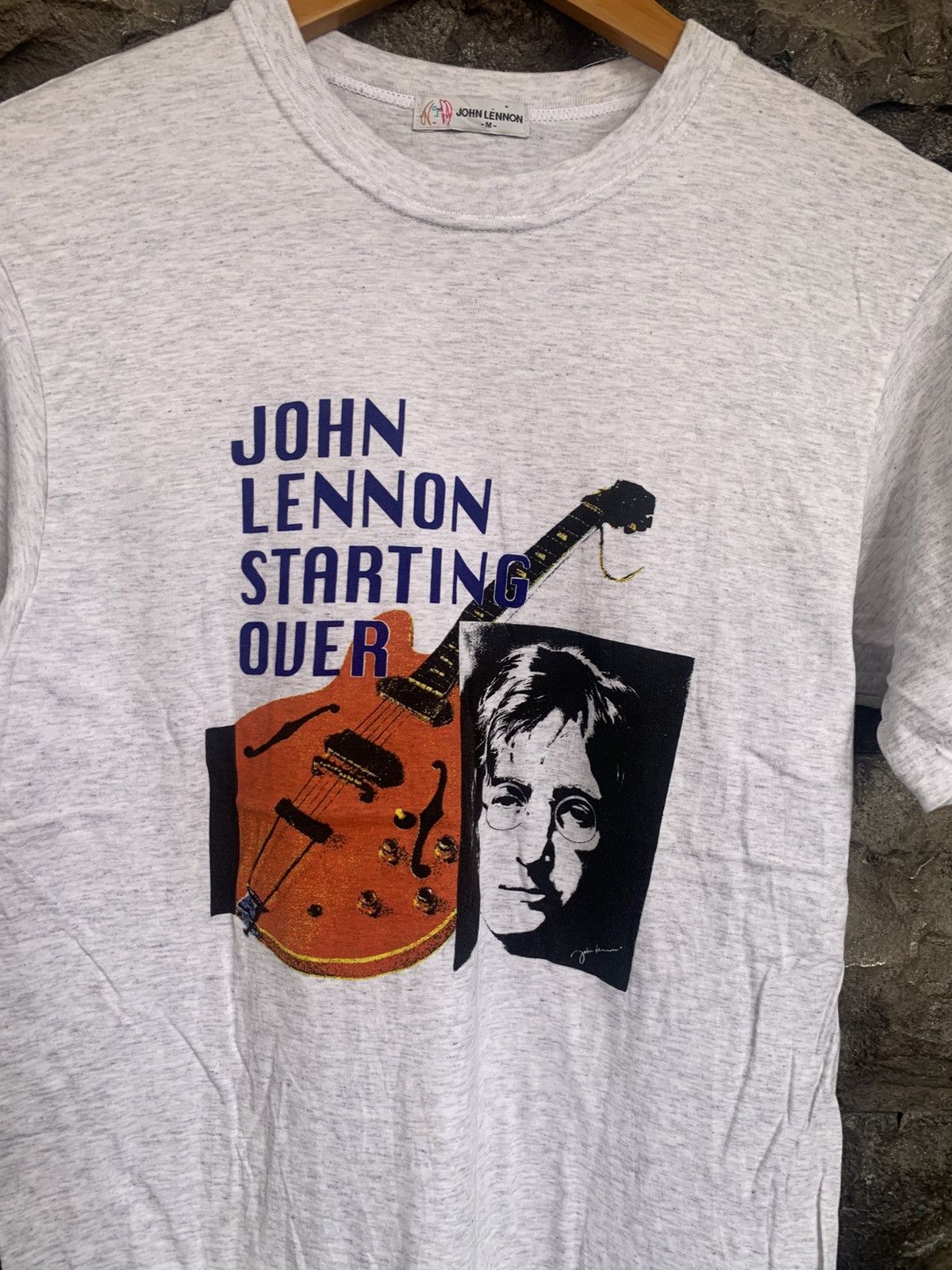Band Tees Vintage 90s John Lennon Starting Over English Musician Tees Size US M / EU 48-50 / 2 - 2 Thumbnail