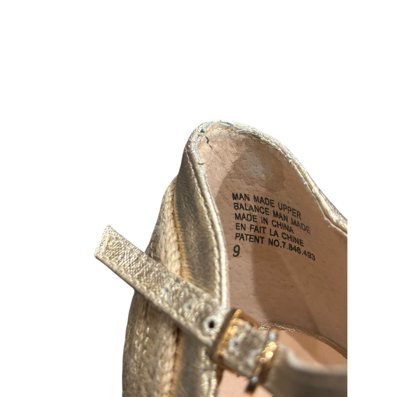 Seychelles Seychelles Open Toe Gold Espadrille Covered Heel 5" Wedge 9 Size US 9 / IT 39 - 6 Thumbnail