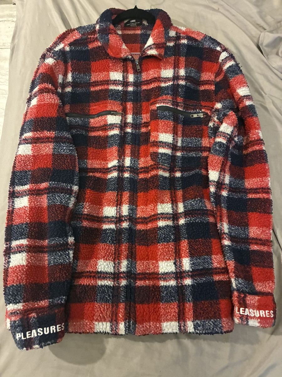 Pleasures Pleasures Plaid Sherpa Size US L / EU 52-54 / 3 - 1 Thumbnail