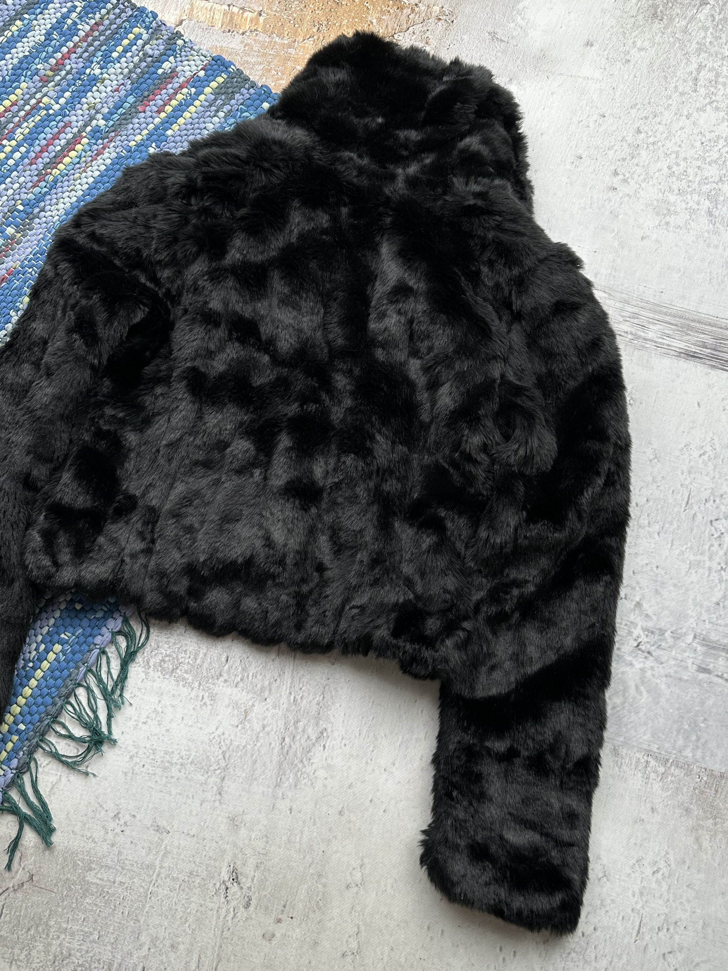 Japanese Brand Vintage Faux Fur Cropped Coat A216D15(391) Size S / US 4 / IT 40 - 7 Thumbnail