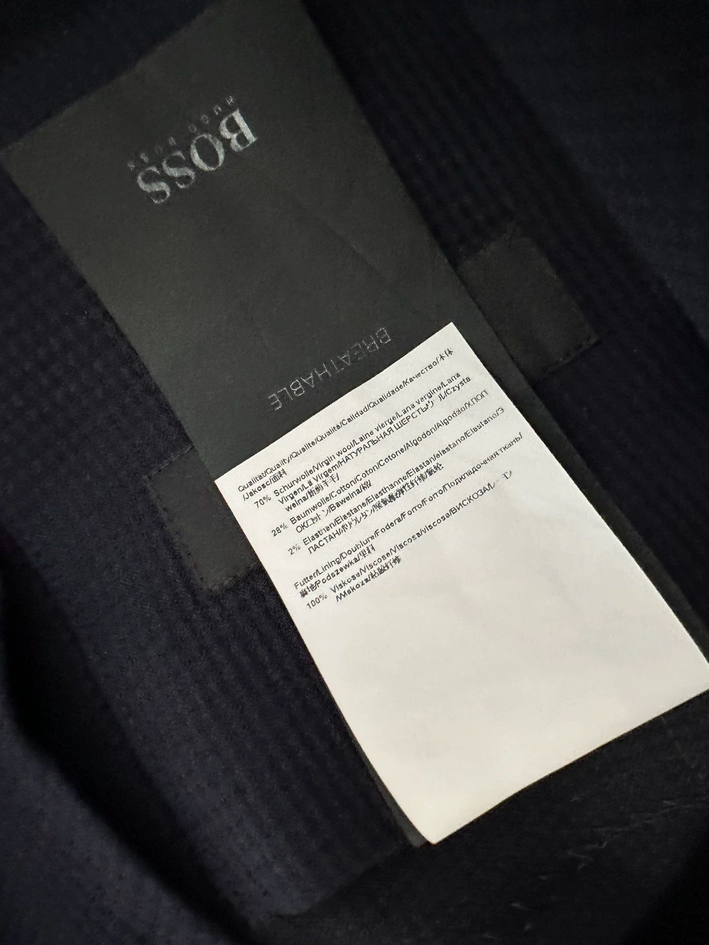 Hugo Boss HUGO BOSS Men's Grid Check Wool Blend Blazer 50 Size 50R - 4 Thumbnail
