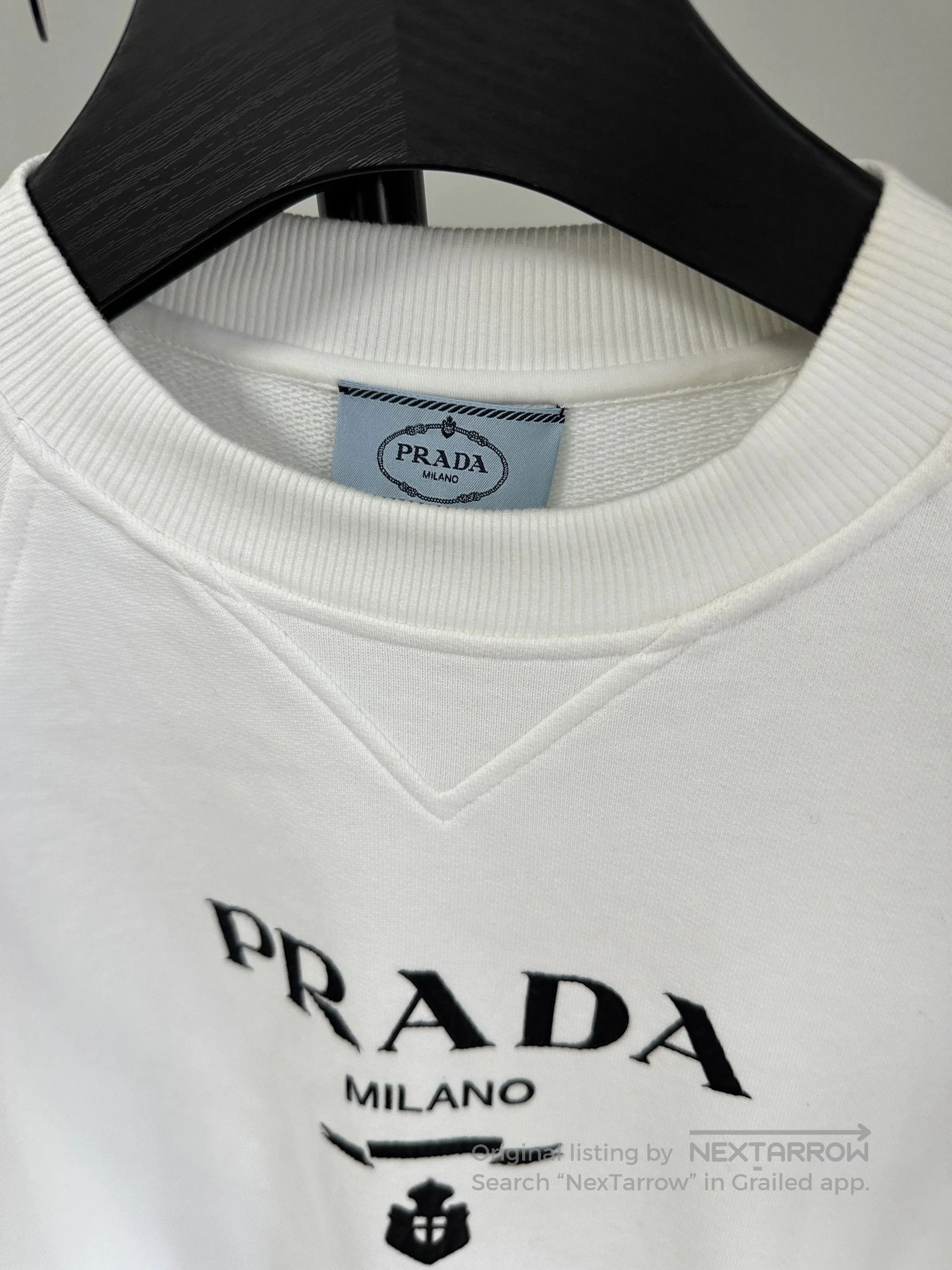 Prada Prada Black and White Graffiti Logo Sweatshirt. Size US M / EU 48-50 / 2 - 3 Thumbnail