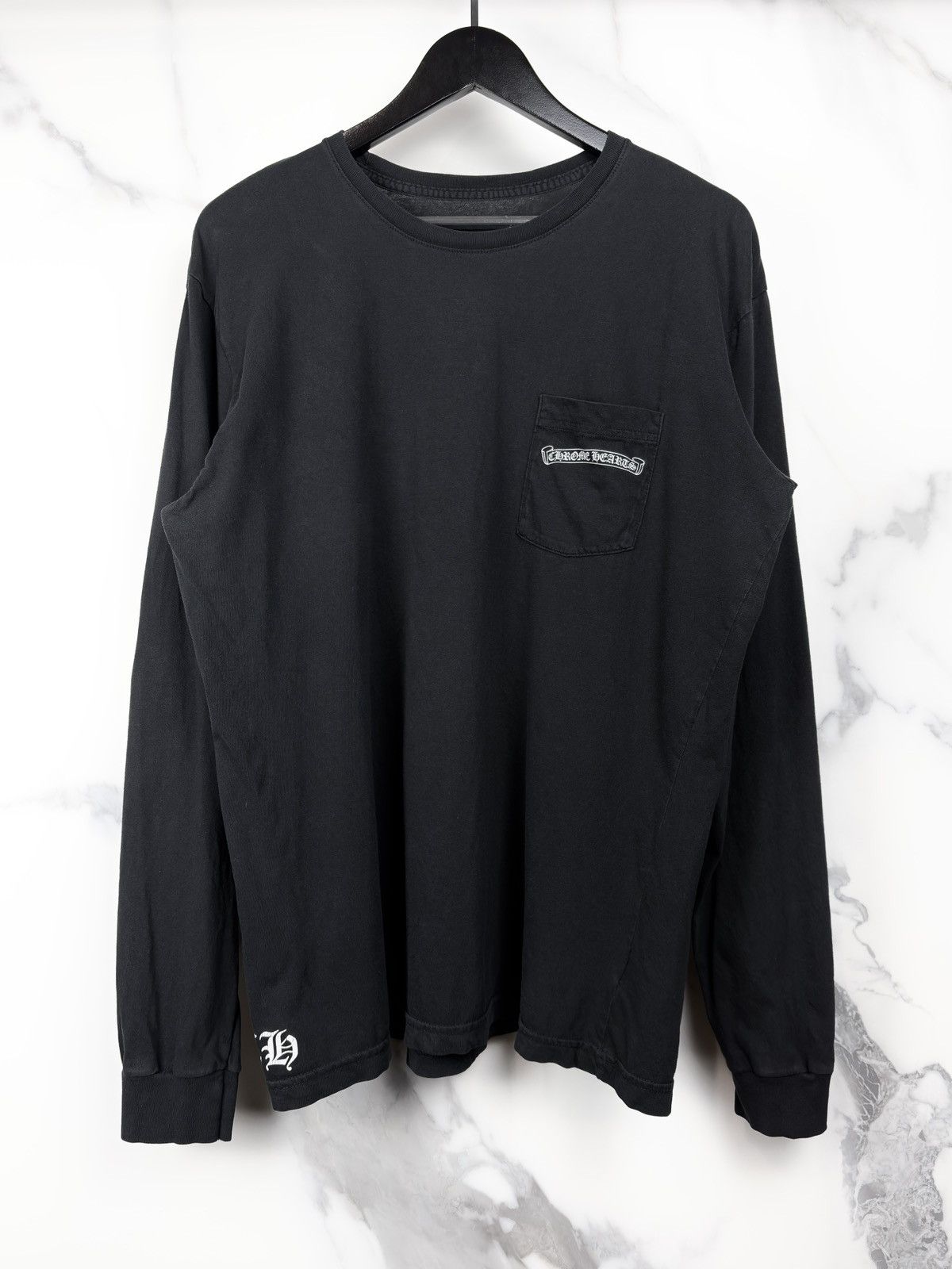 Chrome Hearts Chrome Hearts Vintage Staff Cross Logo Longsleeve Tshirt Size US XL / EU 56 / 4 - 2 Thumbnail
