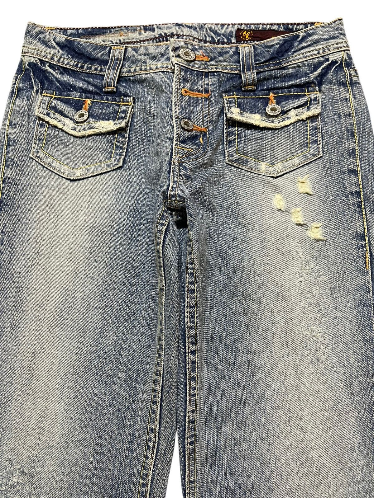 Hysteric Glamour Vintage Japanese Brand Bush Pants Faded Wash Bootcut Jeans Size US 28 / EU 44 - 3 Thumbnail