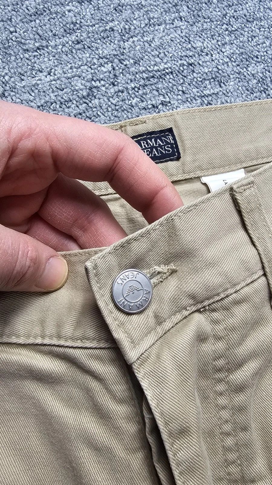 Armani Armani Jeans AJ Chino Straight Pants W34 Beige Italy Eagle Size US 34 / EU 50 - 6 Thumbnail