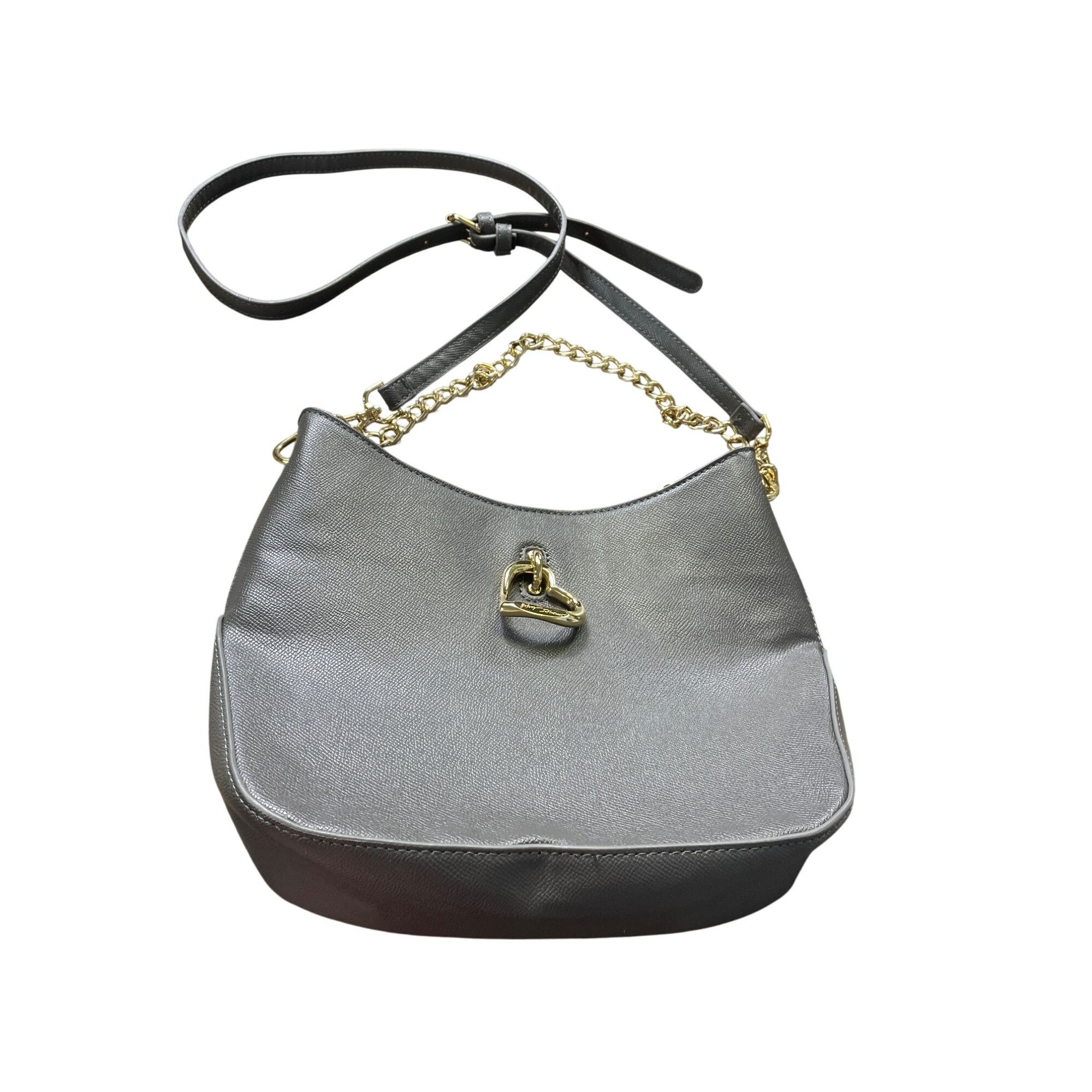 Betsey Johnson Betsey Johnson Womens Gray Faux Leather Crossbody Handbag SK Size ONE SIZE - 8 Thumbnail