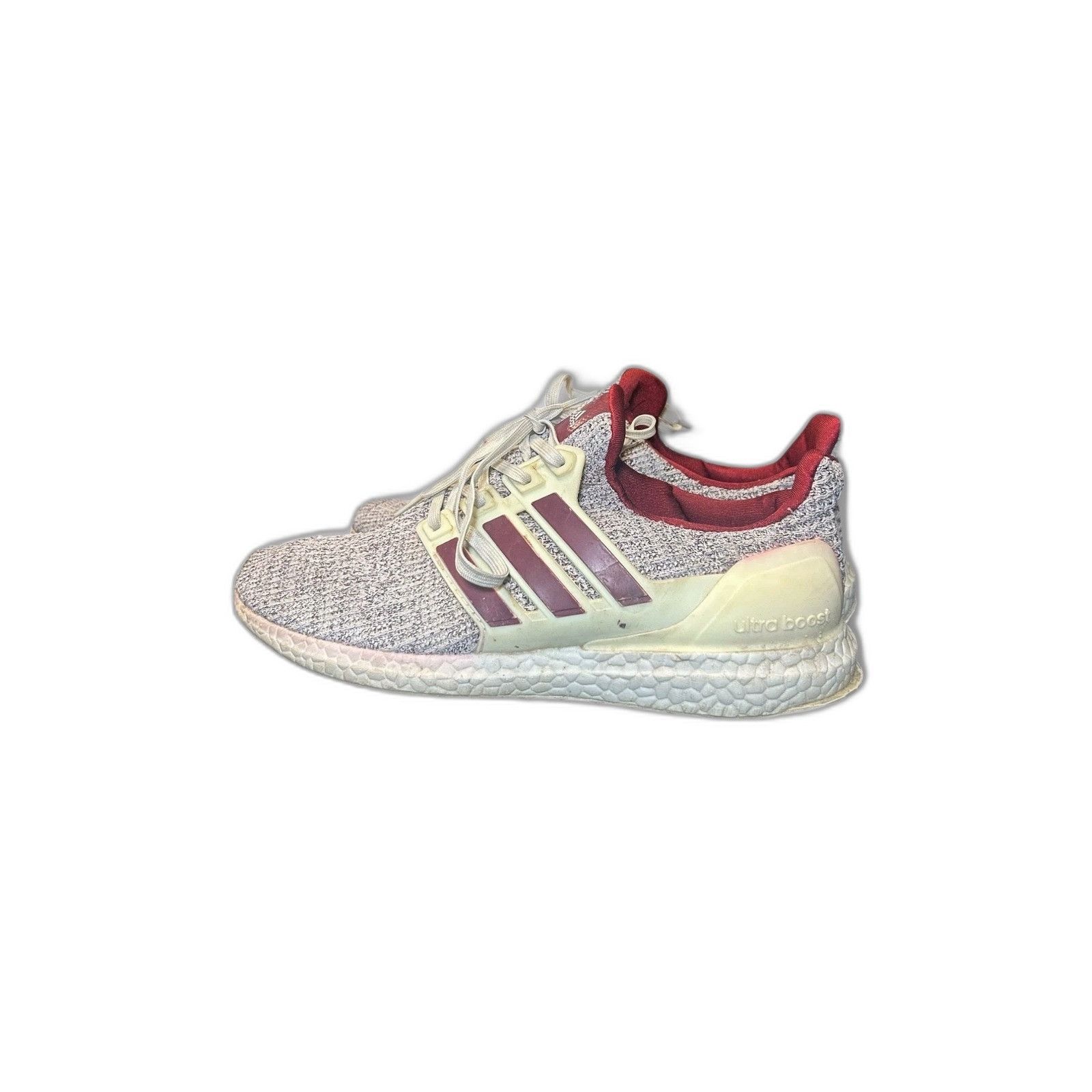 Adidas Adidas Ultraboost 4.0 Mens Size US 10.5 White Burgundy Shoes Size US 10.5 / EU 43-44 - 3 Thumbnail