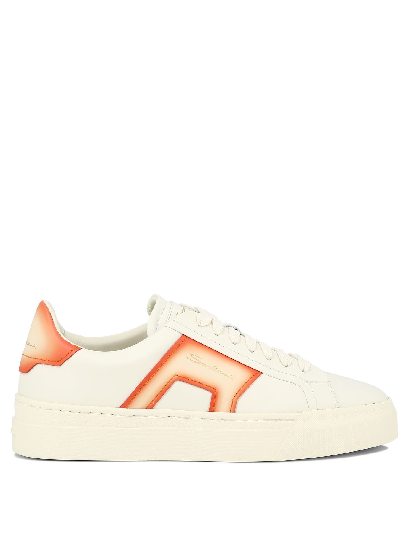 スニーカー SANTONI Sneakers in pelle scamosciata con stampa logo Santoni Santoni Sneakers In Pelle Scamosciata Con Stampa
