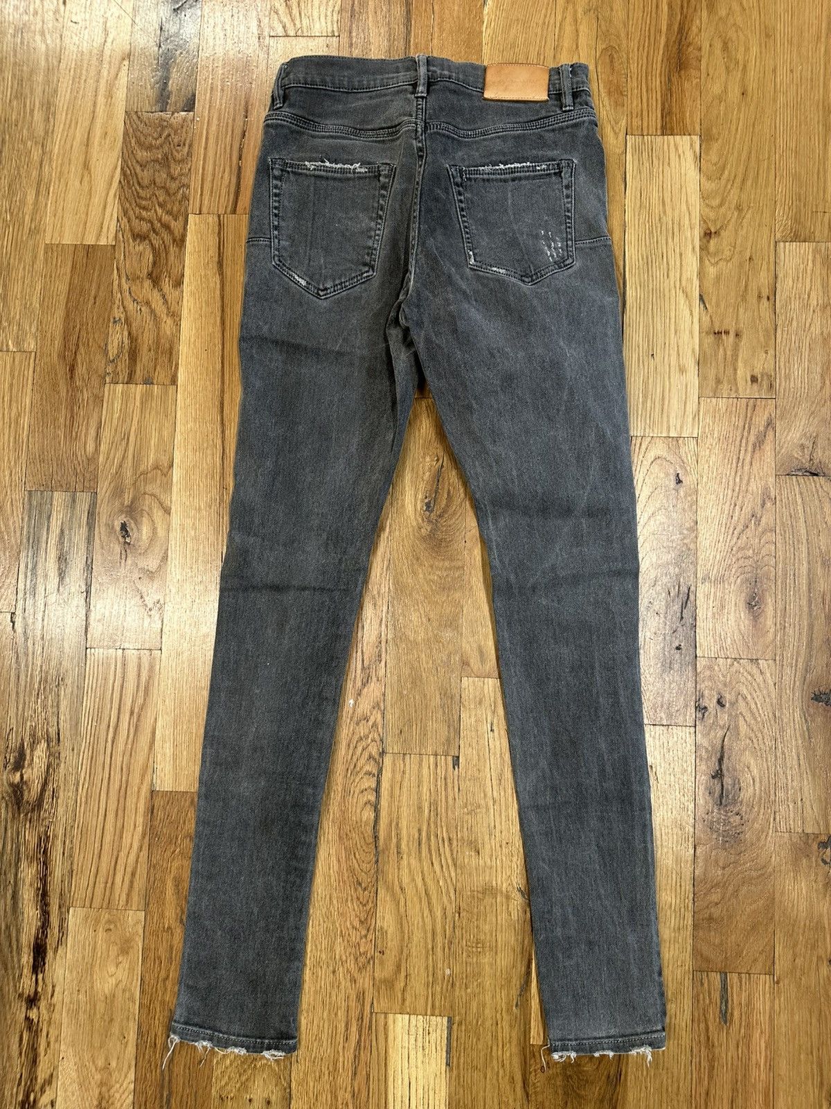 Purple Brand Purple Brand Knee Hole Plain Gray Denim Jeans Size 28 Size US 28 / EU 44 - 2 Thumbnail