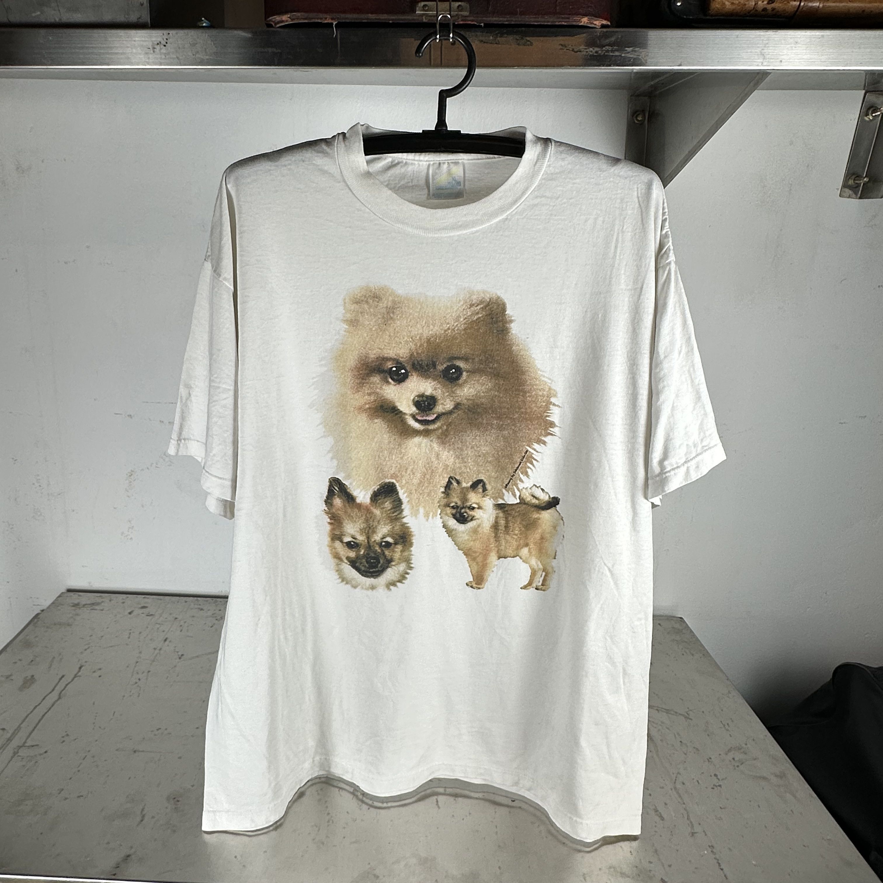 Vintage Vintage 90s Pomeranian Dog Photos Graphic XL T-shirt Size US XL / EU 56 / 4 - 1 Thumbnail