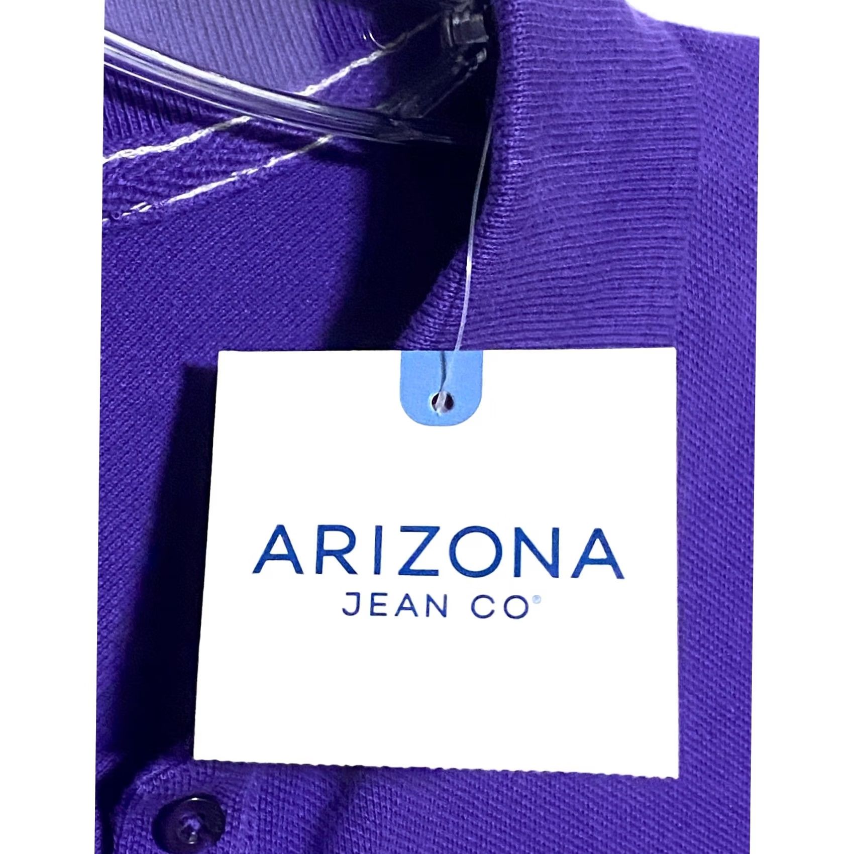 Vintage Arizona Jean Co Purple Polo Shirt Womens XXL Stretch Preppy Uniform Casual NWT Polo Short Sleeve Pullover Cotton Blend Spandex Size XXL / US 16-18 / IT 52-54 - 5 Thumbnail
