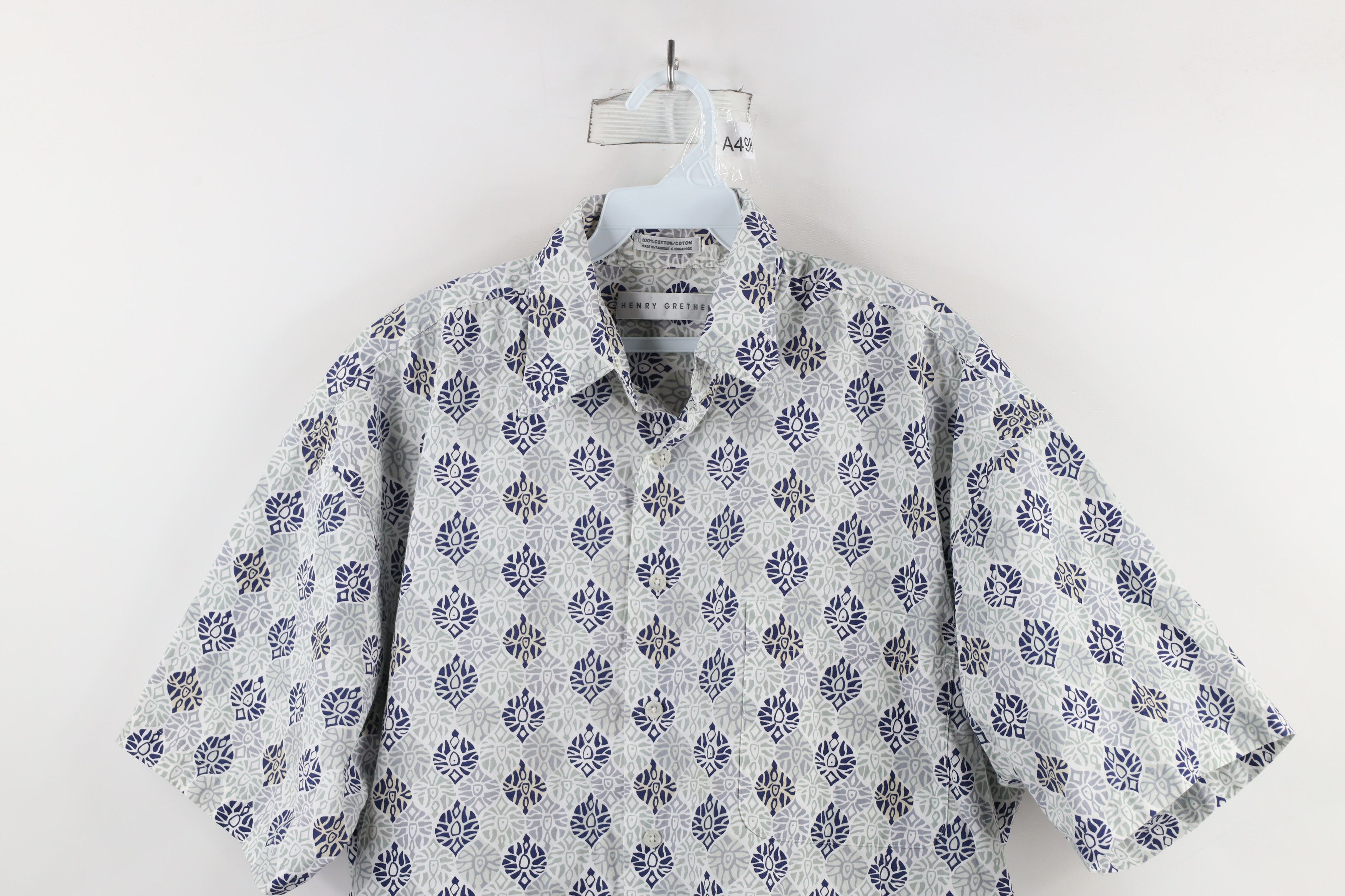 Vintage Vintage 90s Streetwear Baggy Fit Short Sleeve Button Shirt Size US M / EU 48-50 / 2 - 2 Thumbnail