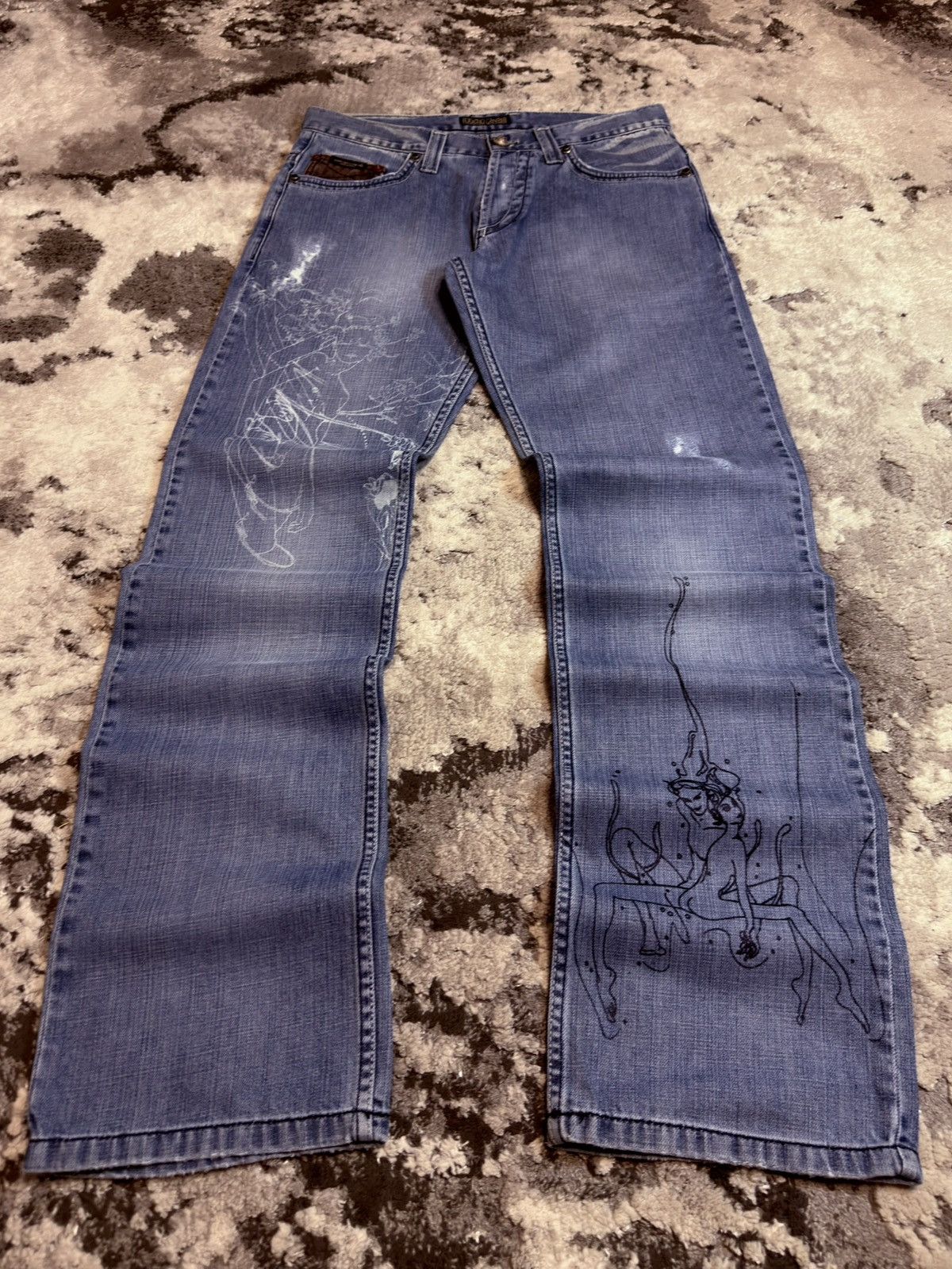 Roberto Cavalli Archive Roberto Cavalli Disstresed Y2K Jeans Dolce Hedi Raf Size US 32 / EU 48 - 13 Thumbnail
