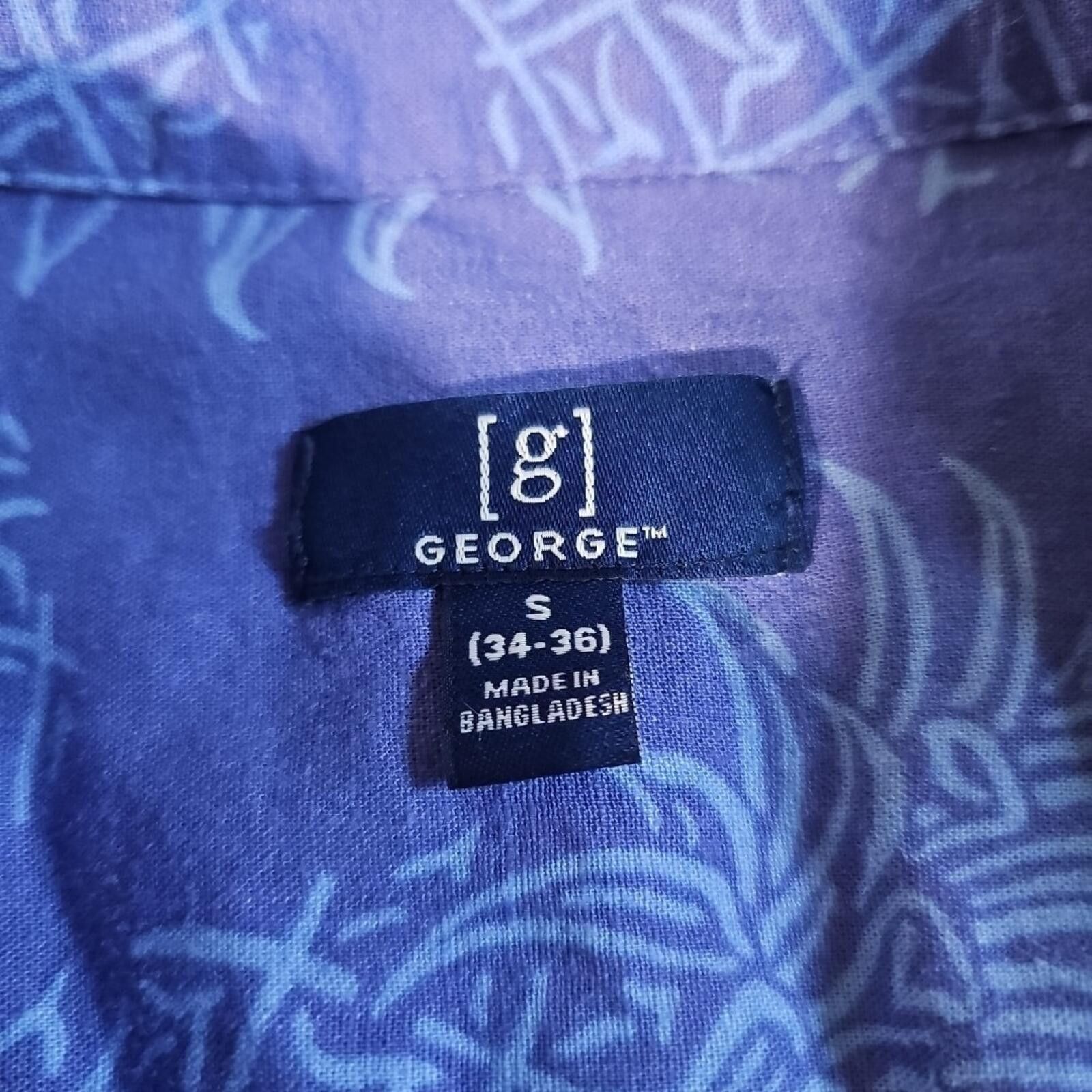 George George S(34-36) Hawaiian Button Up Shirt Size US S / EU 44-46 / 1 - 4 Thumbnail