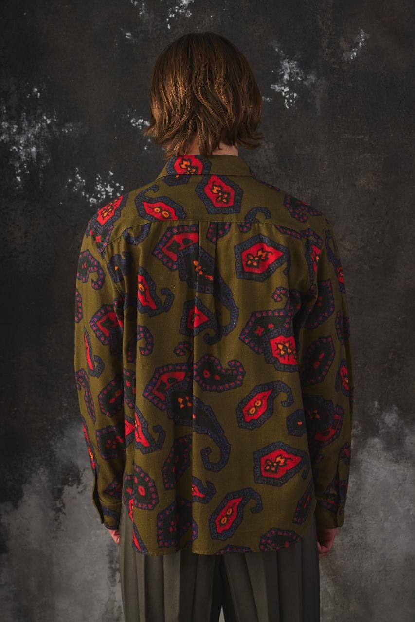 Toga Pulla Toga Pulla green Paisley Jacquard Shirt Size US M / EU 48-50 / 2 - 3 Thumbnail