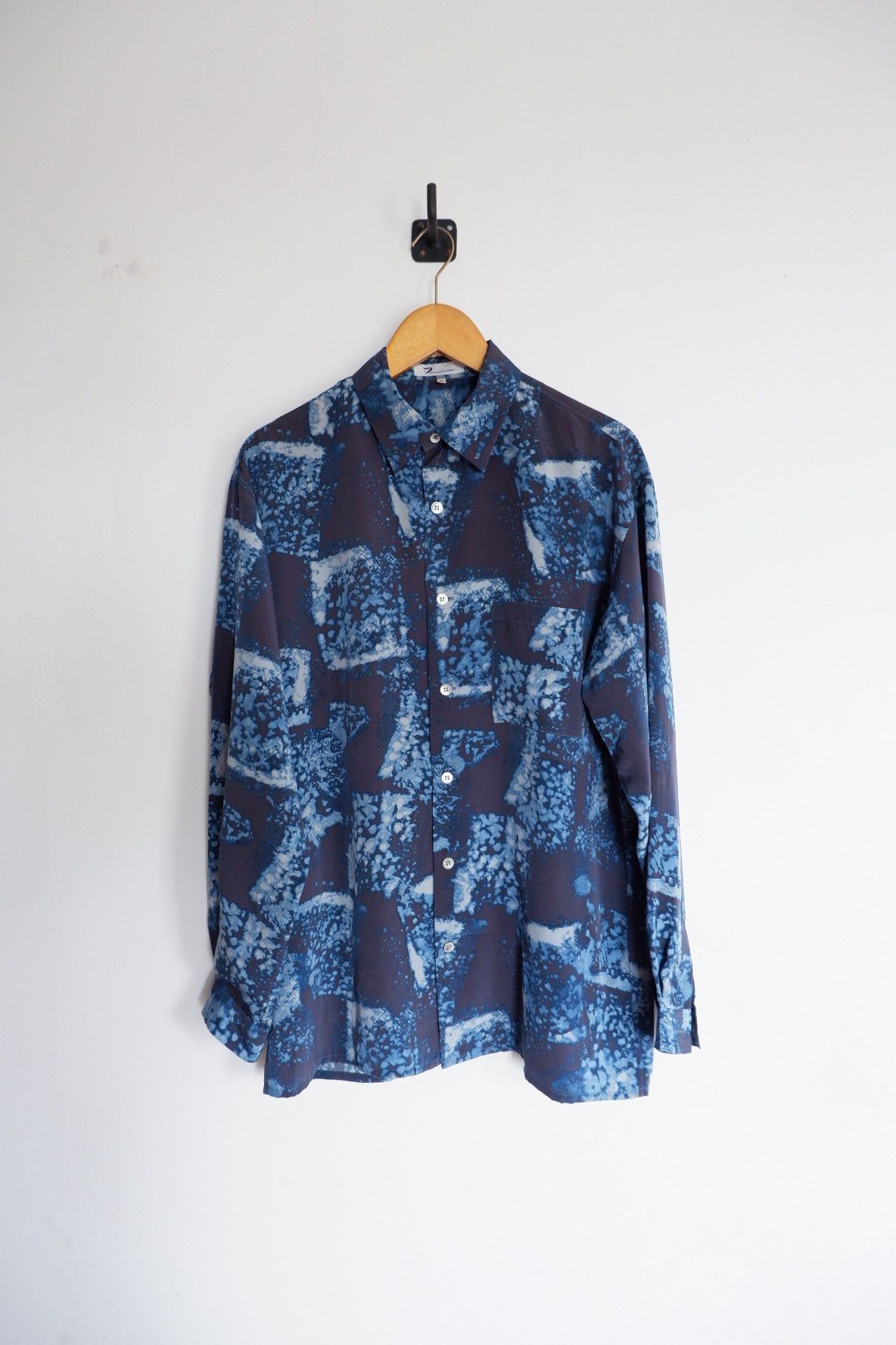 Vintage 90s Giuliano Fujiwara Printed Silk Shirt