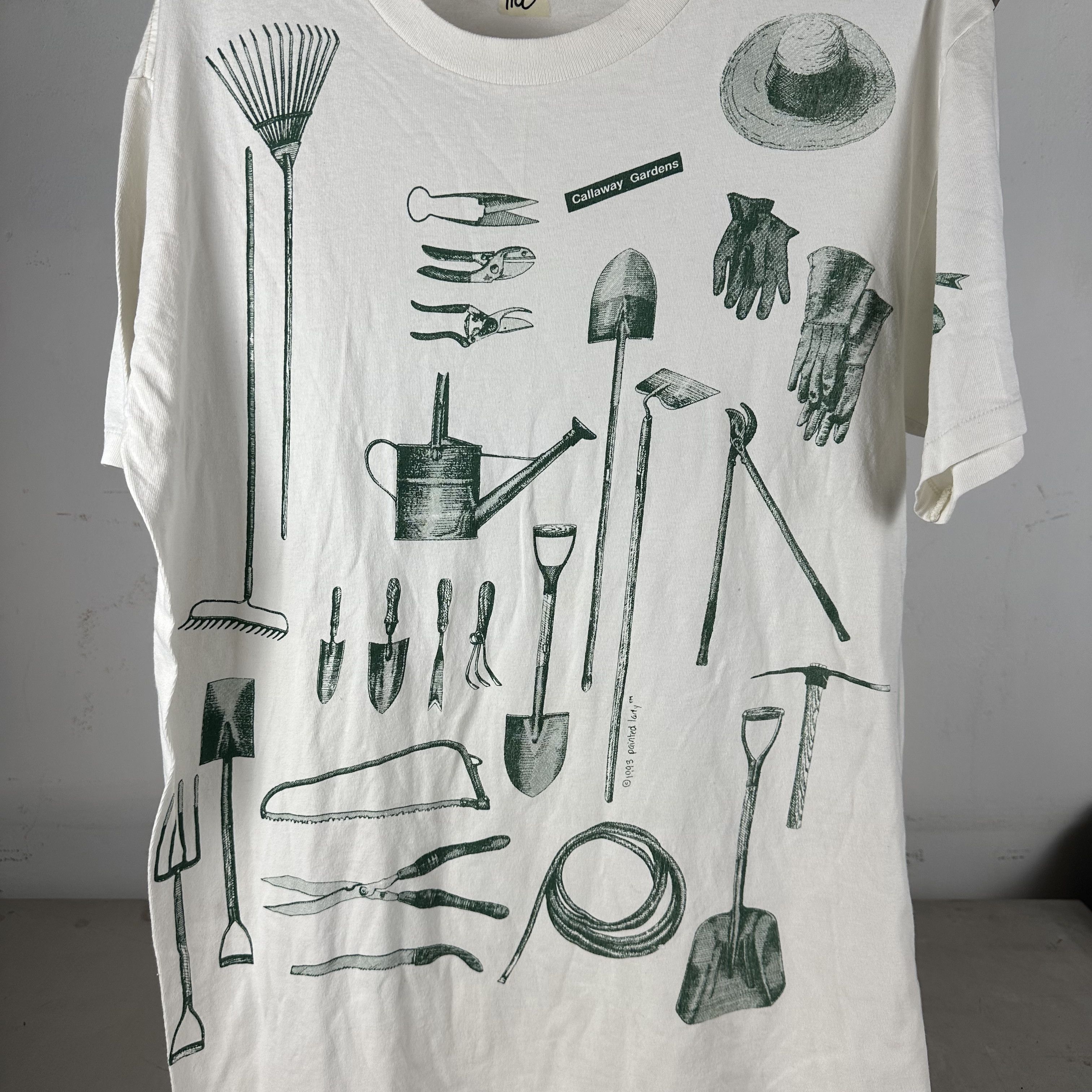 Vintage ​​​​Vintage 1993 Callaway Gardens Garden Tools AOP T-shirt Size US L / EU 52-54 / 3 - 2 Thumbnail