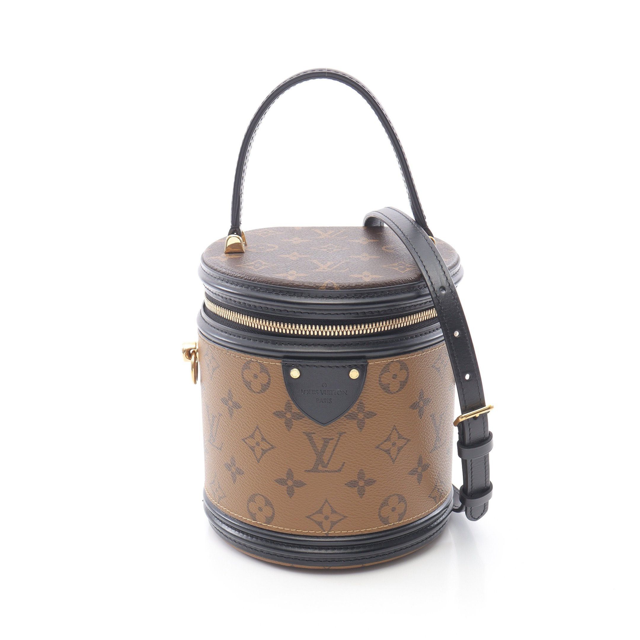 Louis Vuitton Louis Vuitton Cannes Monogram Reverse Handbag Vanity Bag Leather Brown Black Size ONE SIZE - 1 Thumbnail
