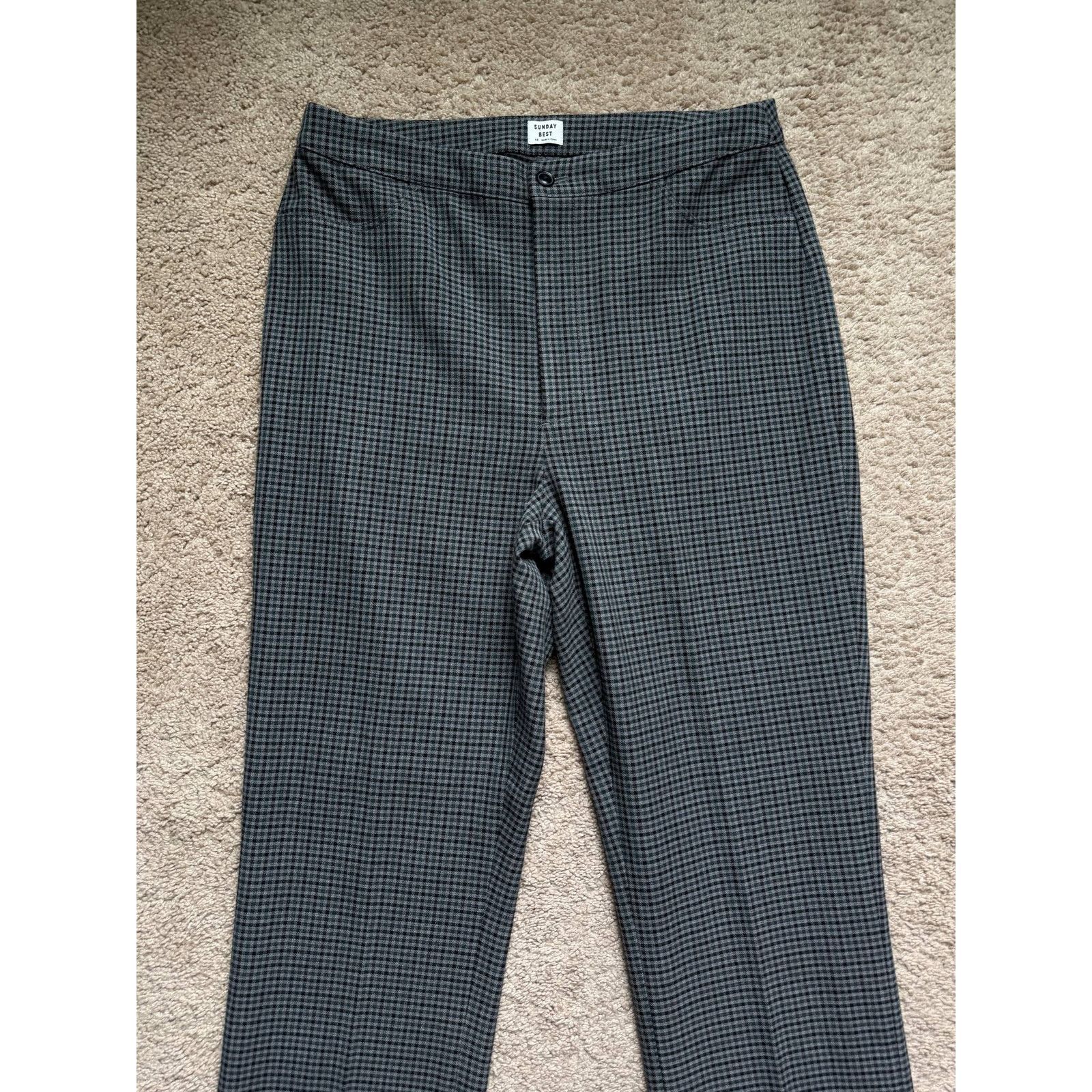 Aritzia Sunday Best Aritzia Gingham Straight Ankle Pants Womens 10 Size 32" / US 10 / IT 46 - 4 Thumbnail