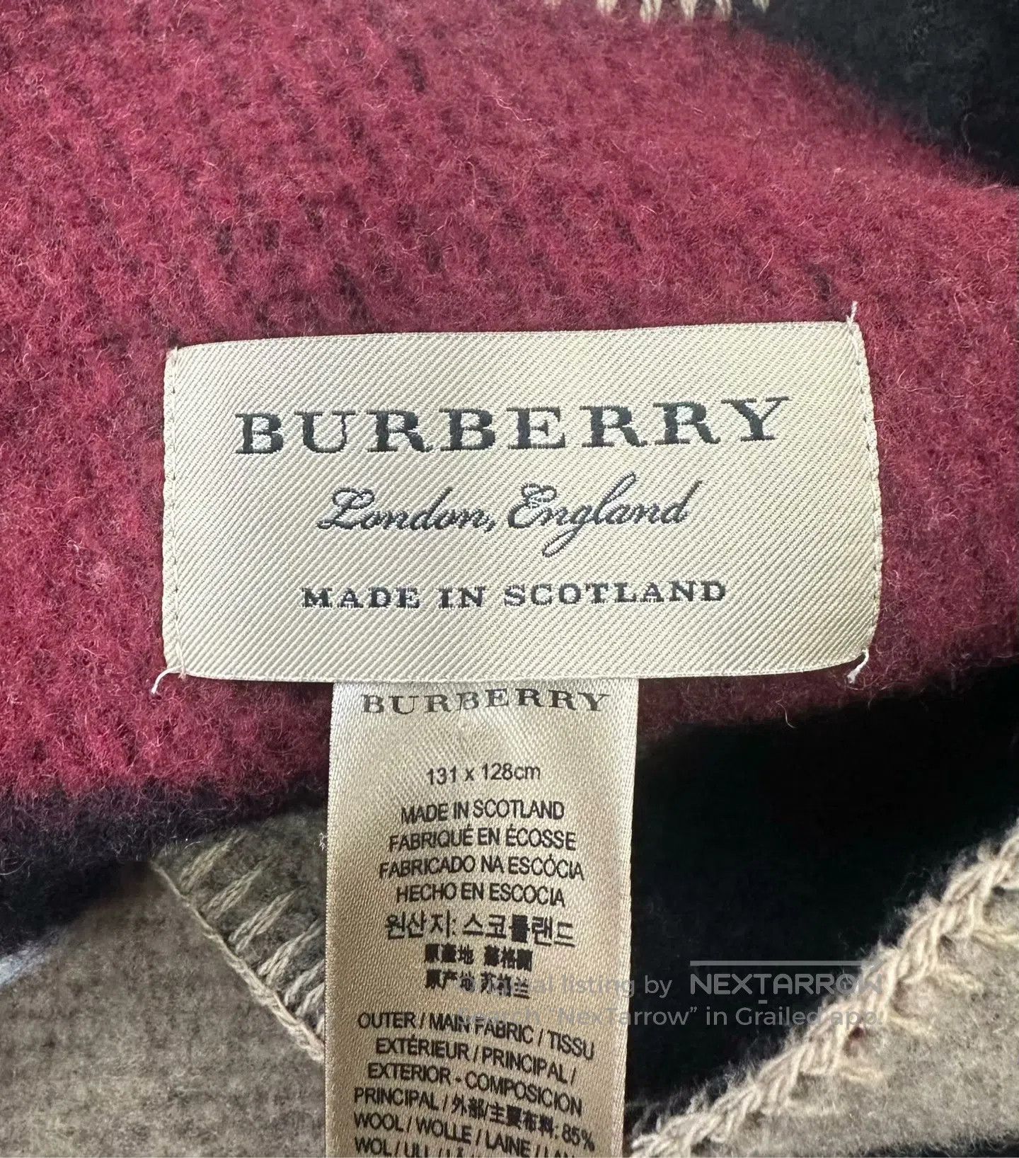 Burberry Burberry size F Double-sided plaid woolen gauze| Size S / US 4 / IT 40 - 4 Thumbnail