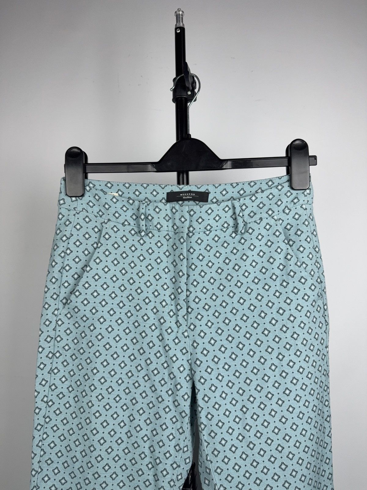 Weekend Max Mara Max Mara Weekend Cigarette Pants Pattern Blue 38 Size 27" / US 4 / IT 40 - 2 Thumbnail
