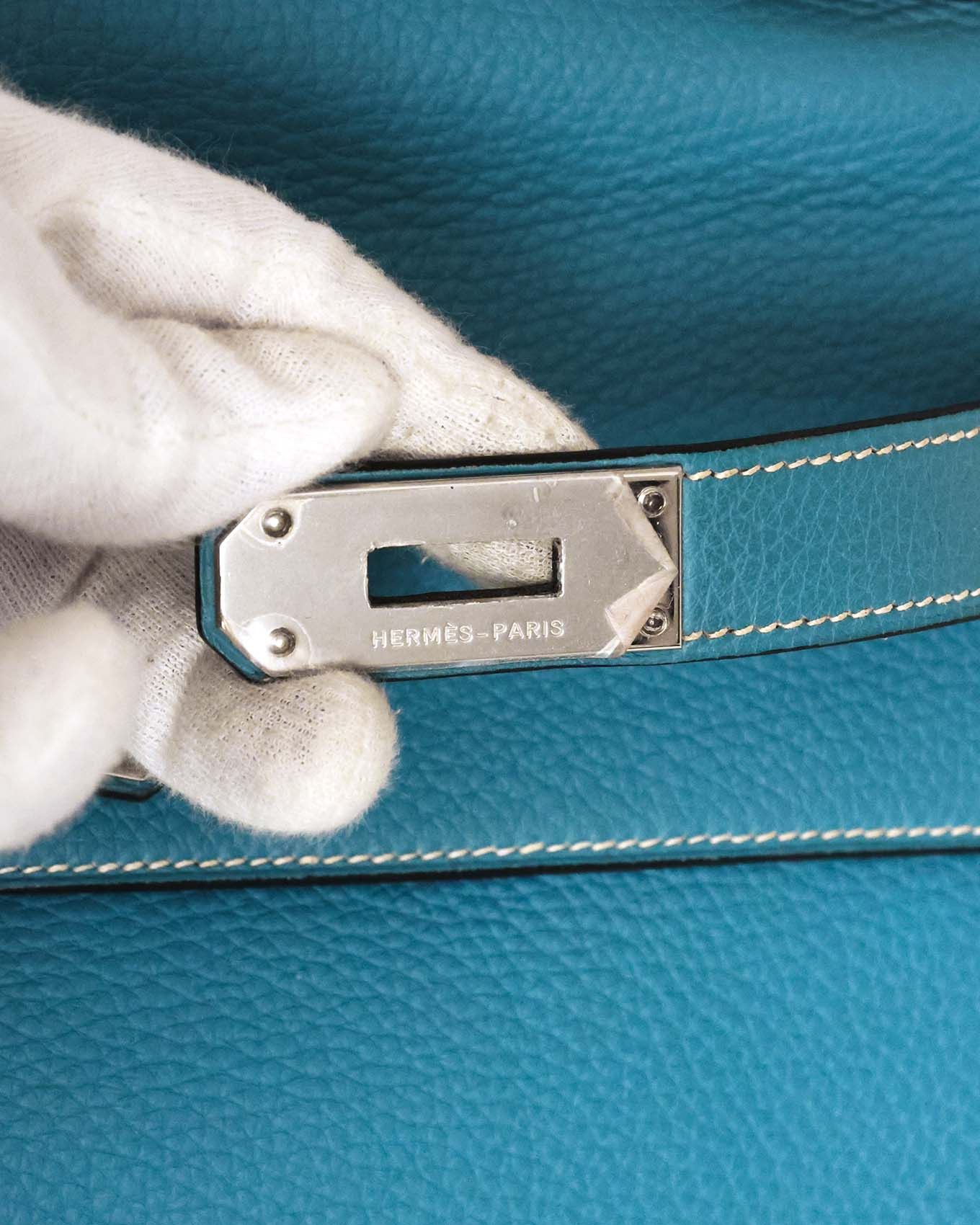 Hermes Kelly 50 Voyage Blue Jean Togo 2004 Size ONE SIZE - 12 Thumbnail