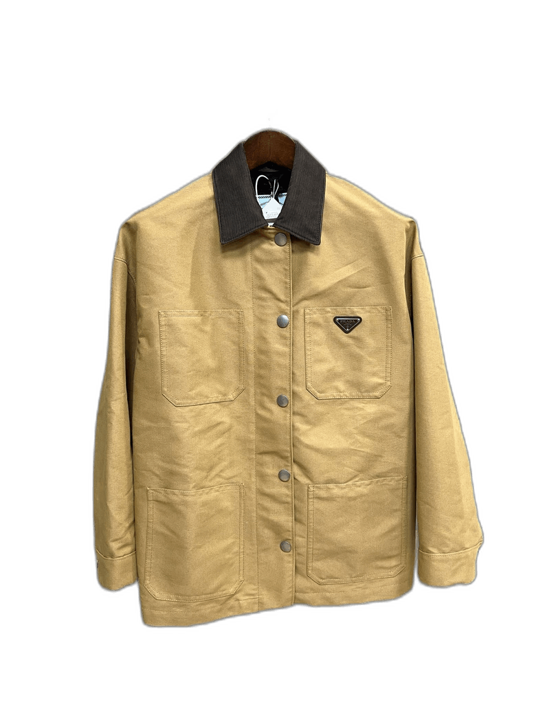 Prada Prada Beige Canvas Collar Jacket | Grailed