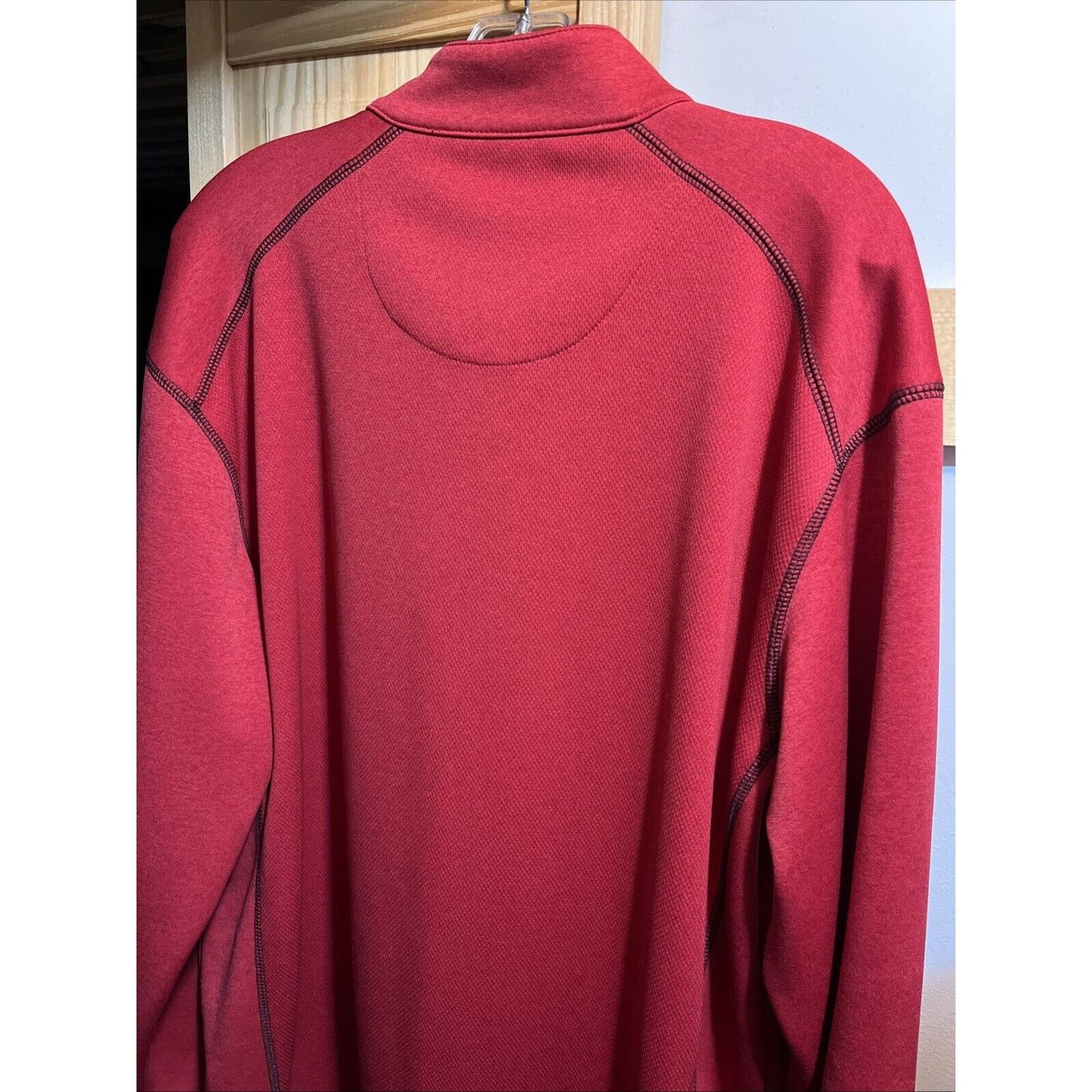 Lone Cypress By Pebble Beach Pebble Beach Performance Men’s L Red LS 1/4 Zip Windbreaker Size US L / EU 52-54 / 3 - 14 Thumbnail