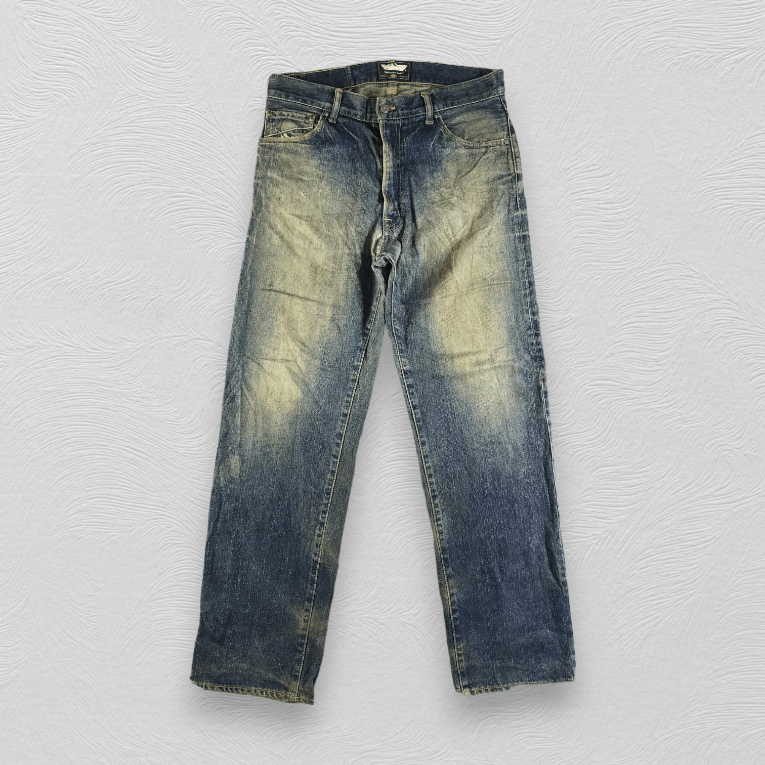 Japanese Brand Vintage Radial Jeans Rusty Wash Denim KJ3139 Size US 34 / EU 50 - 1 Thumbnail
