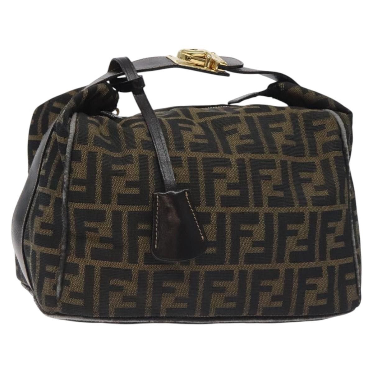 Fendi FENDI Zucca Canvas Hand Bag Black Brown Size ONE SIZE - 1 Thumbnail