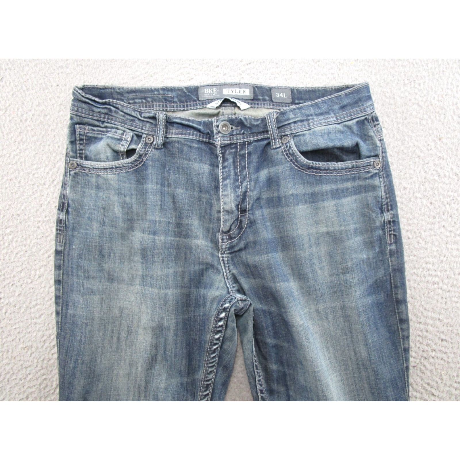 Vintage VINTAGE Buckle Buckle Tyler Jeans Straight Denim 36 Mens Blue 5-Pocket Stretch Read Size US 36 / EU 52 - 3 Thumbnail