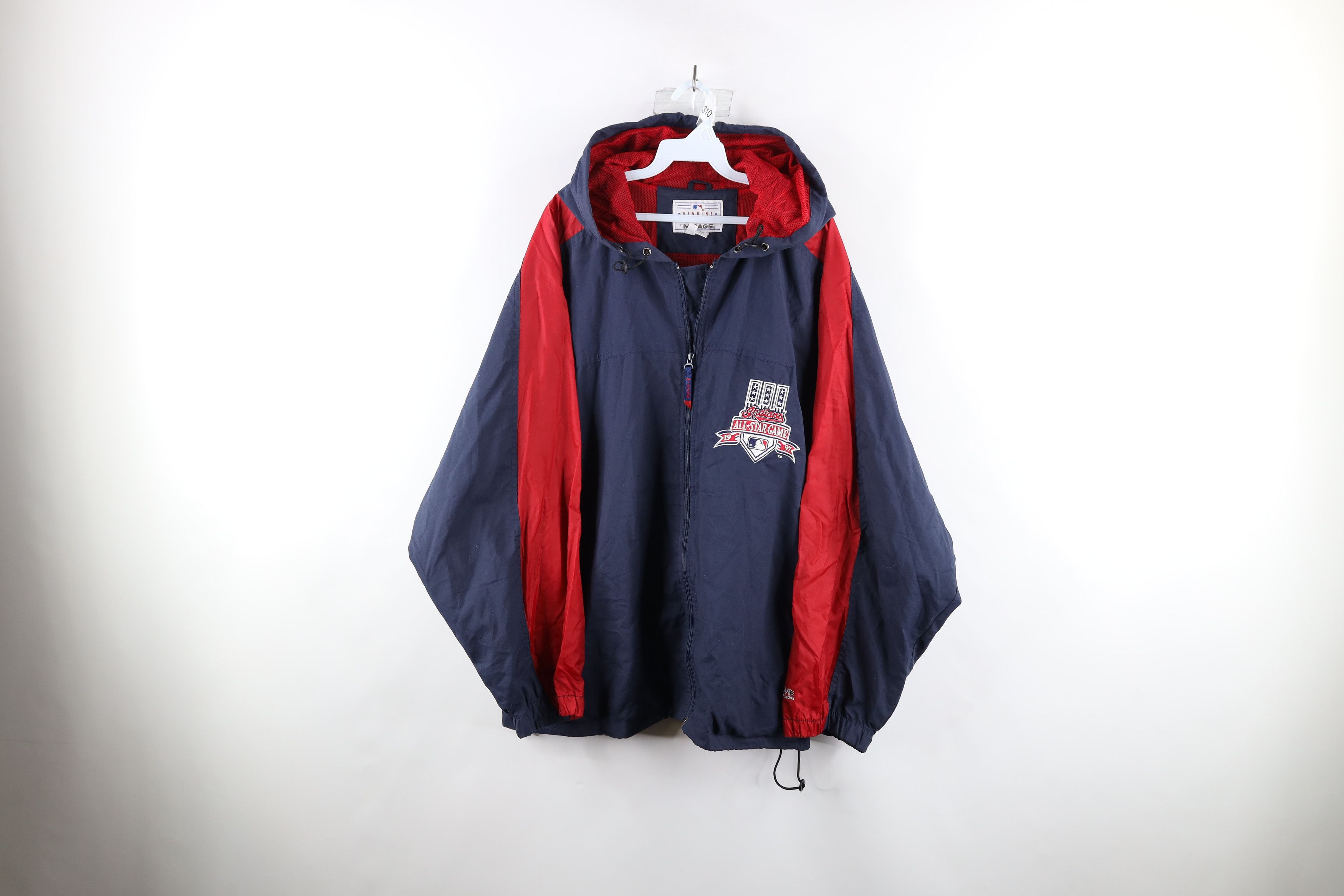 Vintage Vintage 90s Baseball All Star Game Cleveland Indians Jacket Size US XXL / EU 58 / 5 - 1 Thumbnail