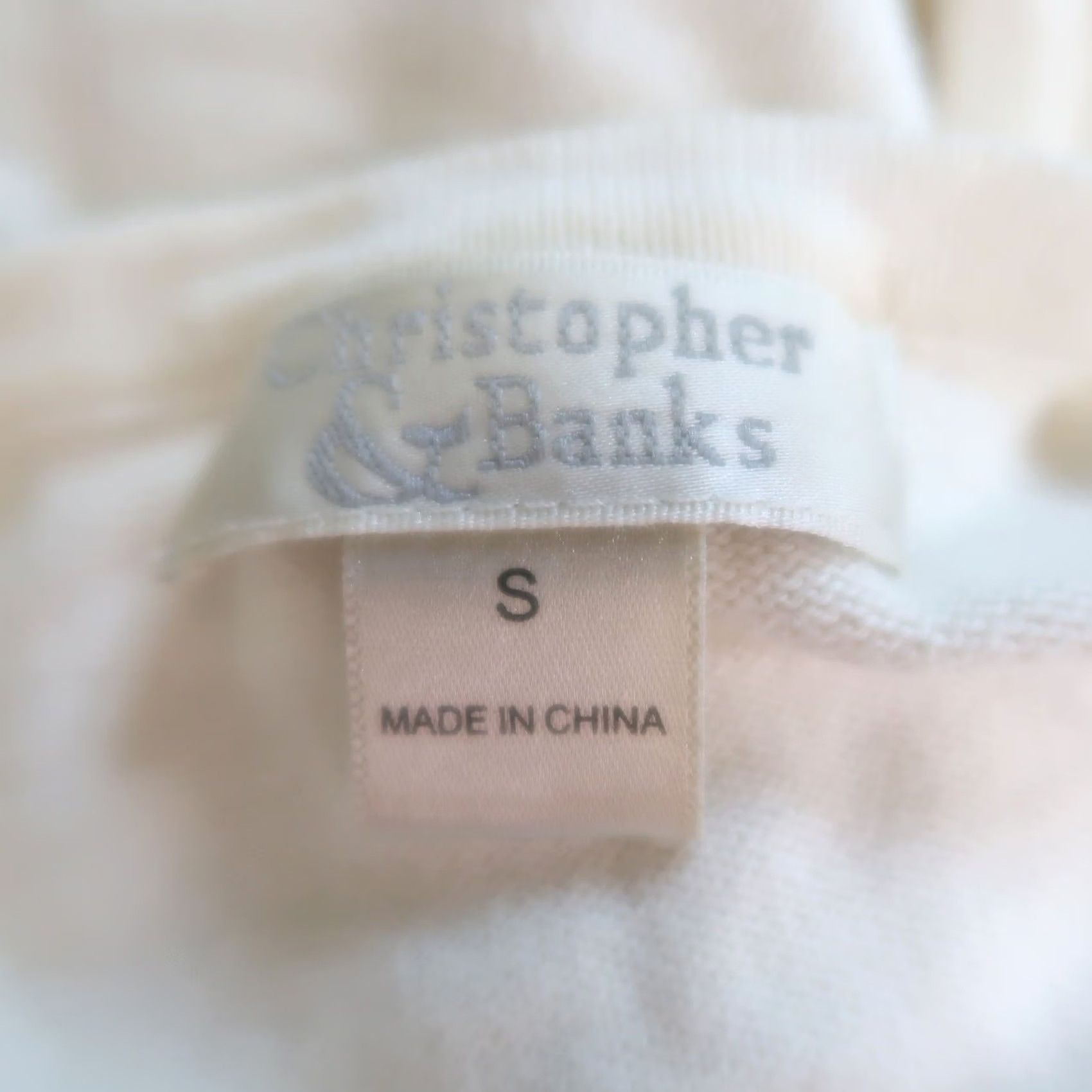 Vintage Christopher & Banks Sweater Womens S Cream and green nature theme knit cardigan Size S / US 4 / IT 40 - 5 Thumbnail