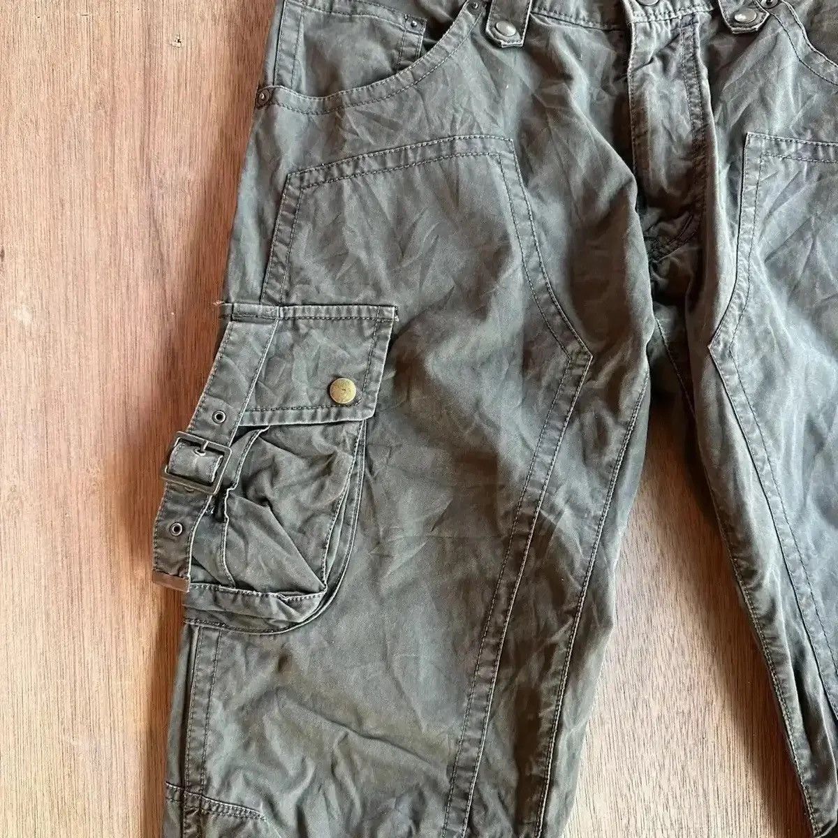 Selected Homme 💥FLARE/BOOTCUT💥MICHEL KLEIN VINTAGE DOUBLEKNEE CARGO PANTS Size US 32 / EU 48 - 3 Thumbnail