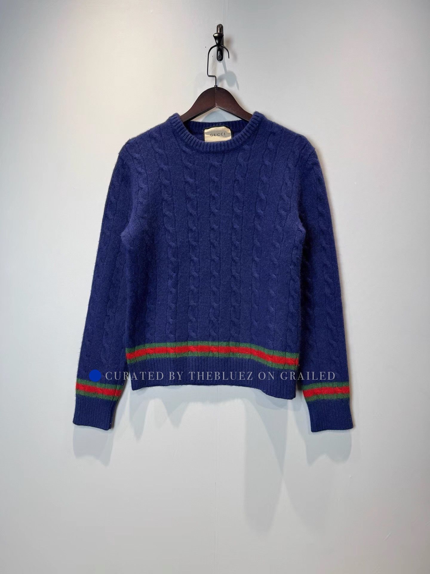 Gucci Cashmere Crew Neck Sweater in Blue Size US M / EU 48-50 / 2 - 1 Thumbnail