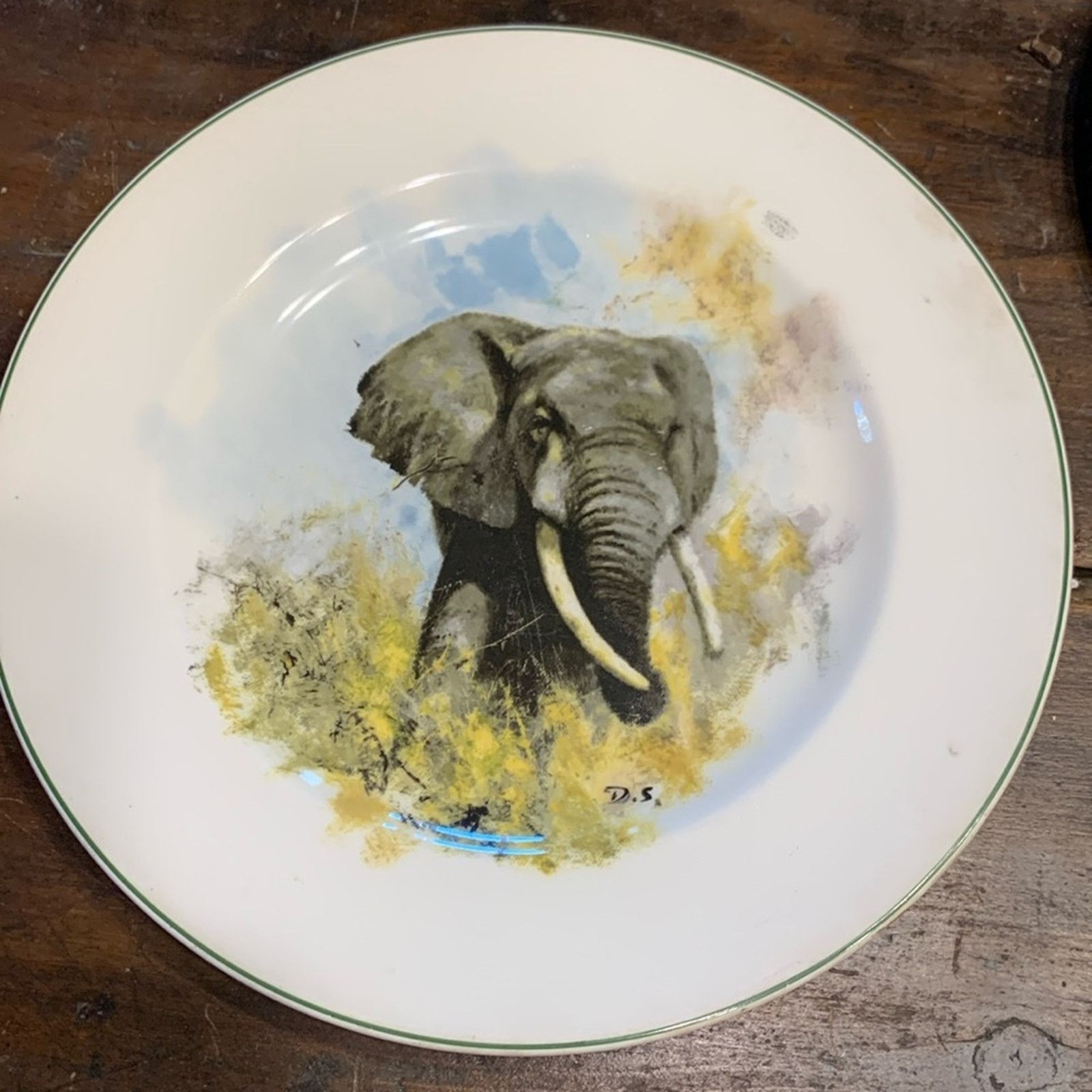 Vintage 5 rare Wedgewood wildlife WWF dinner plates David Shepherd Size ONE SIZE - 1 Thumbnail