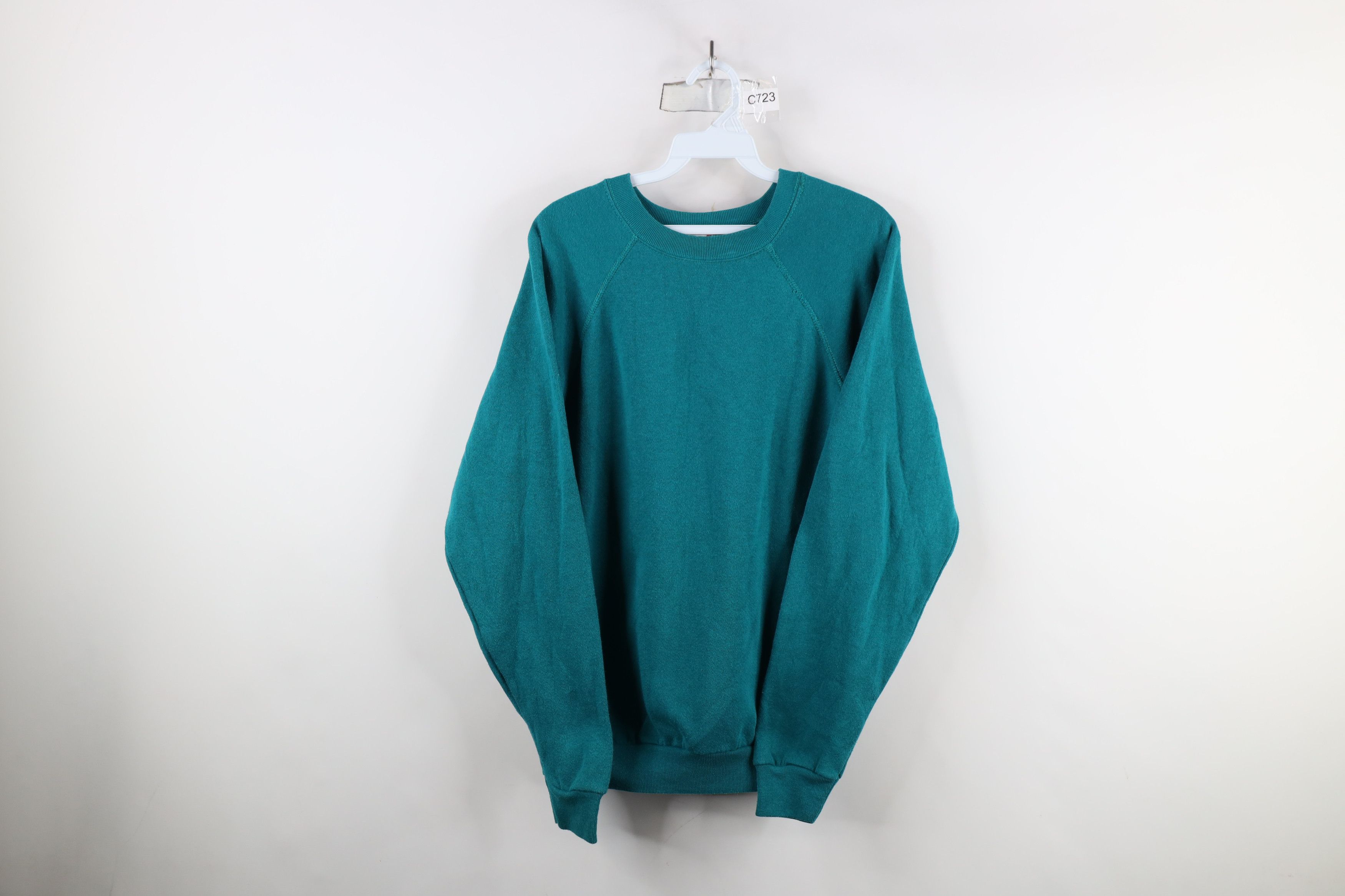 Vintage Vintage 80s 90s Streetwear Crewneck Sweatshirt Teal USA Size US M / EU 48-50 / 2 - 1 Thumbnail
