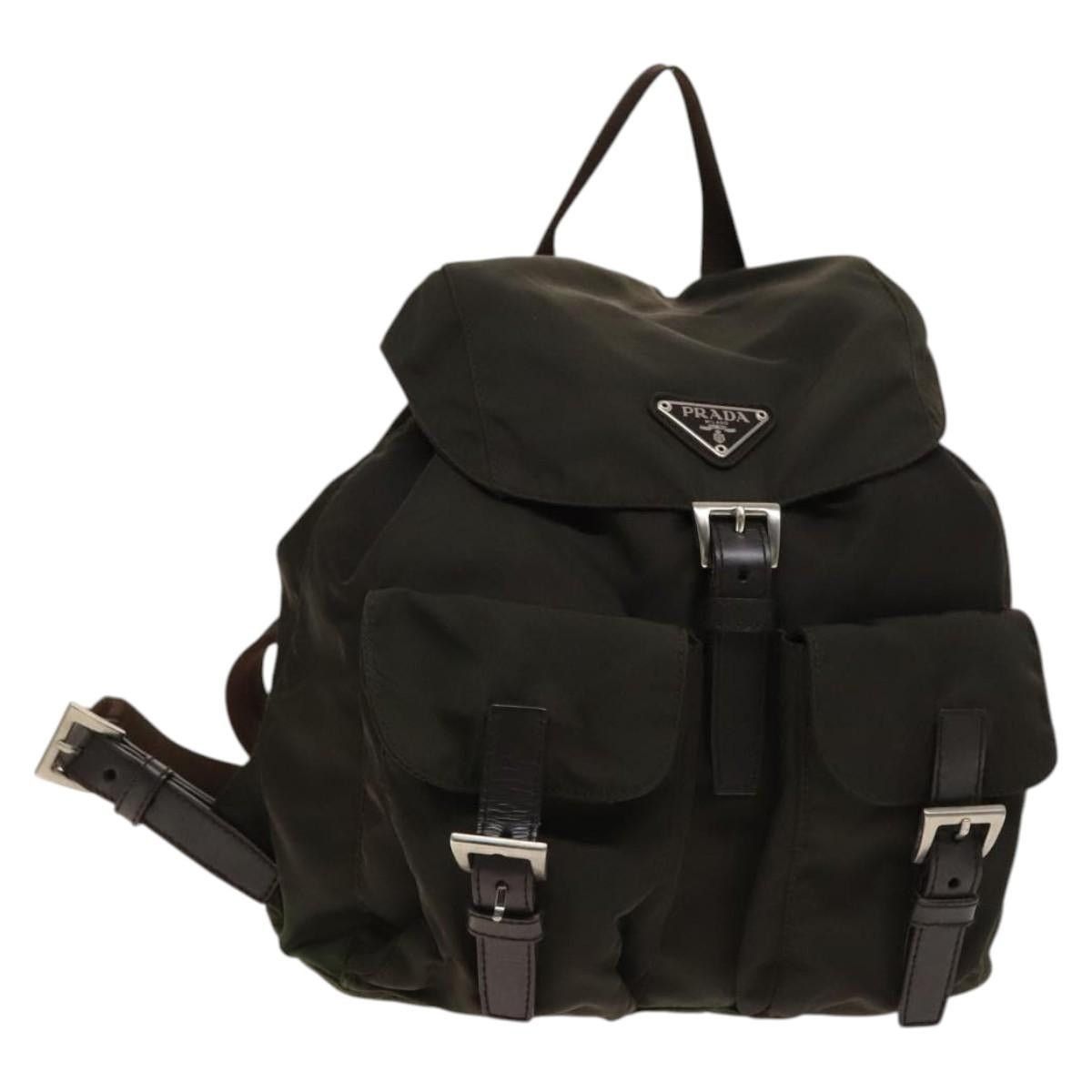 Prada PRADA Backpack Nylon Khaki Silver Size ONE SIZE - 1 Thumbnail